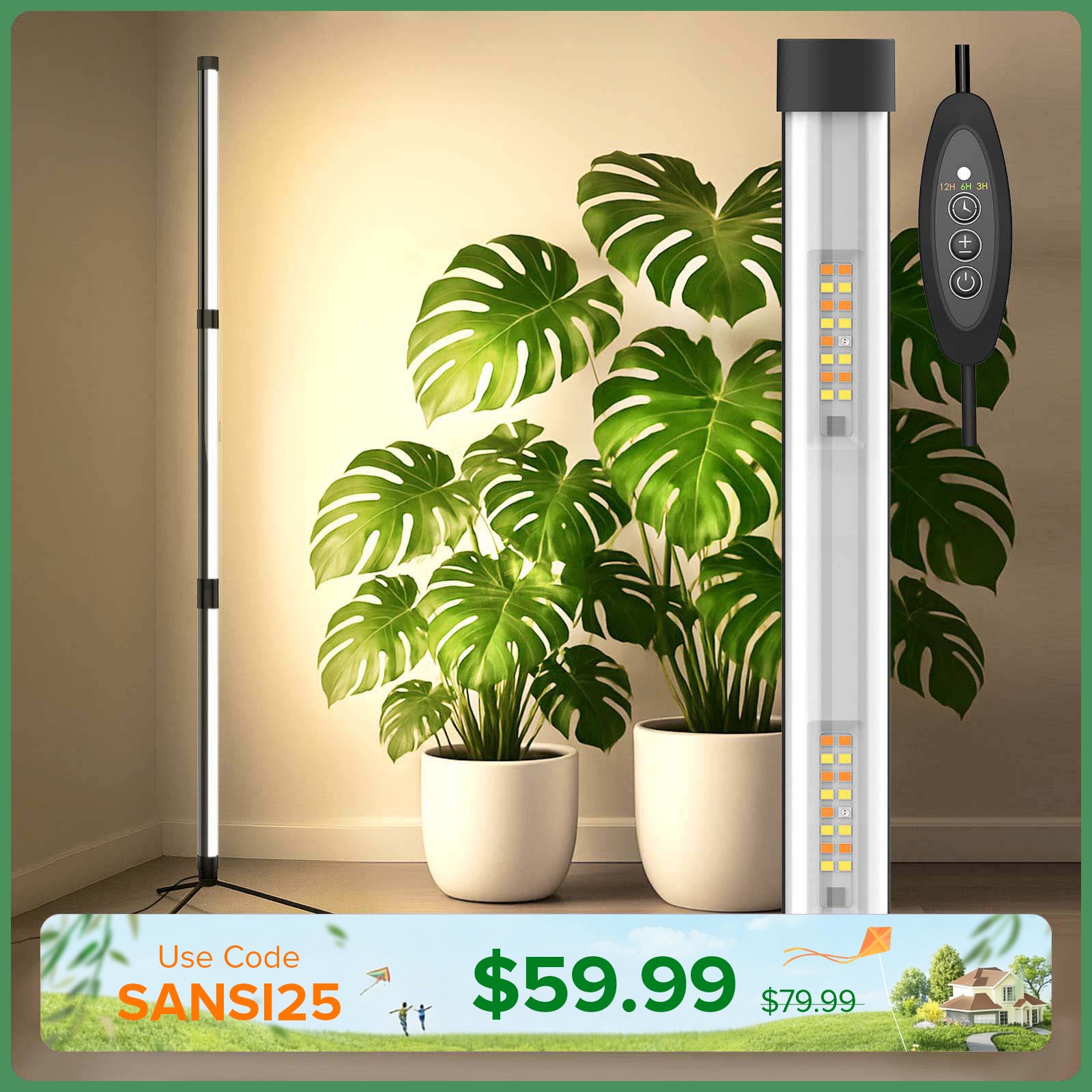 Lampada da coltivazione a LED SANSI T10 da 55 W