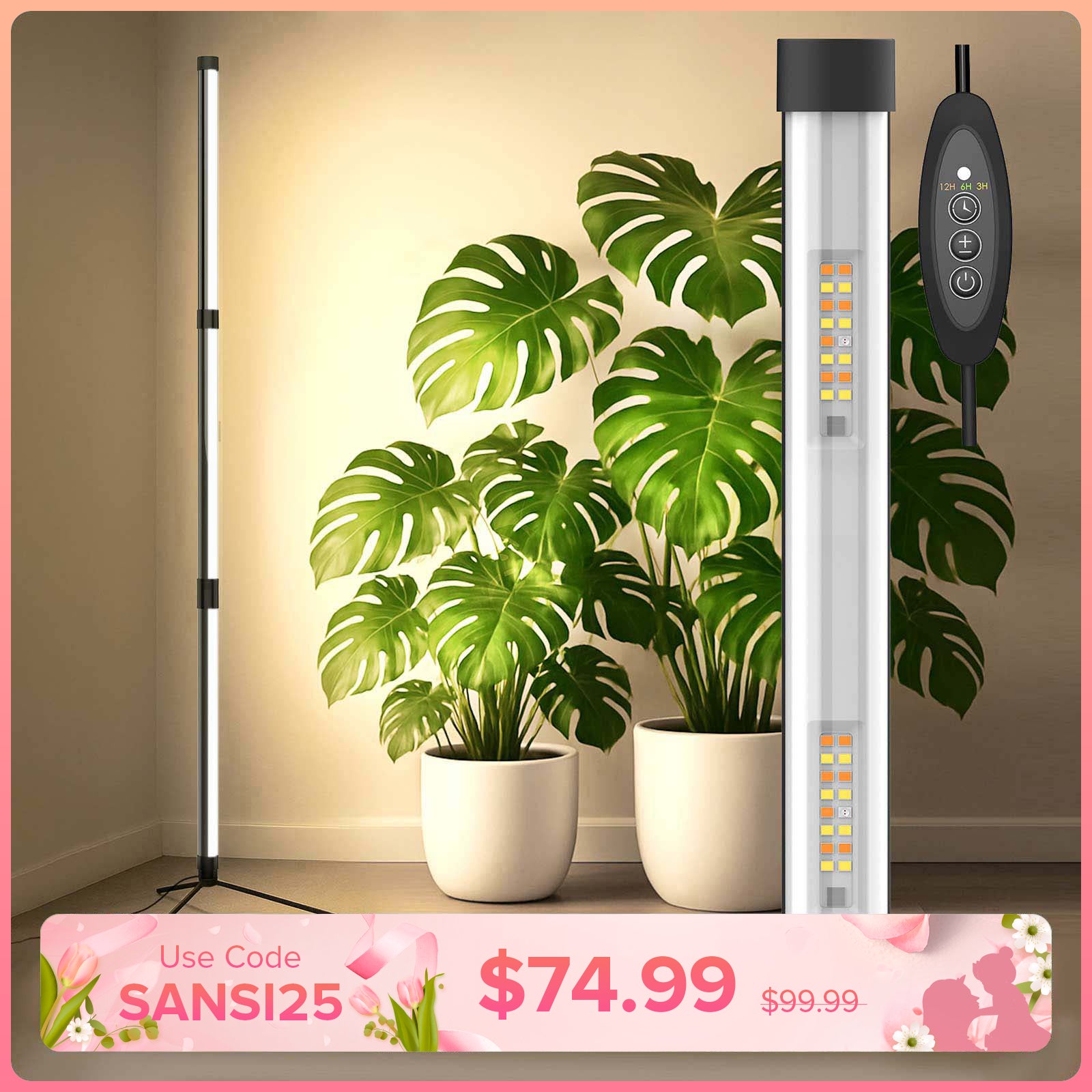 SANSI T10 80W LED Stehlampe für Pflanzen