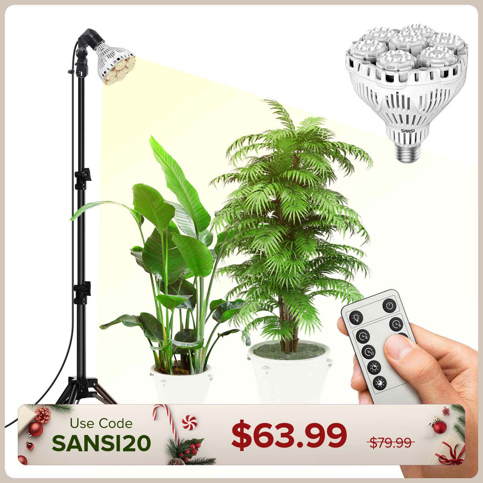 BR30 40W Adjustable Tripod Stand Grow Light with Remote Control