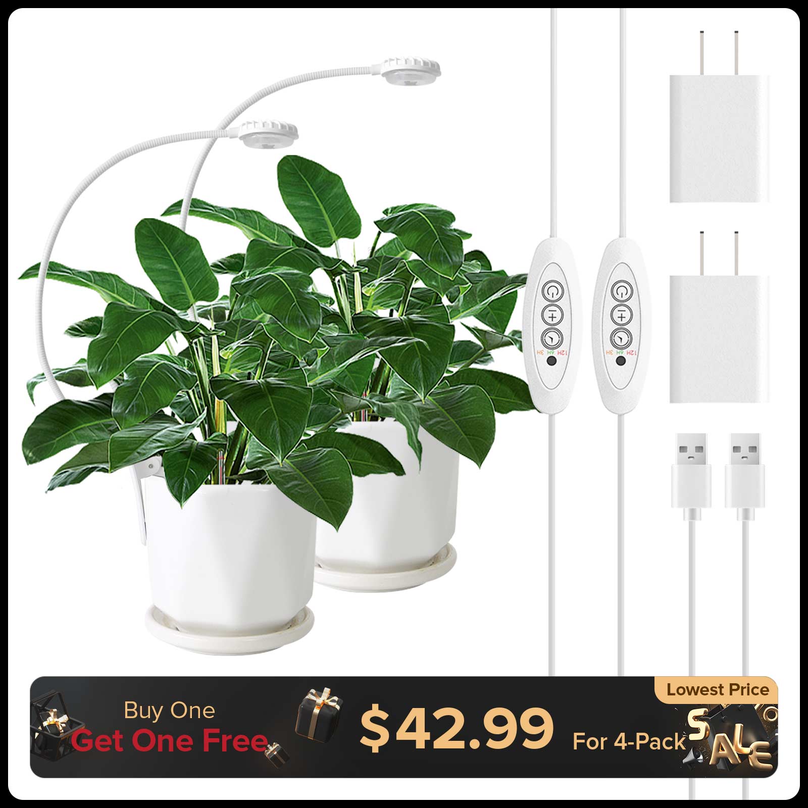 Upgraded 5W Pot Clip Led Grow Light (US ONLY)