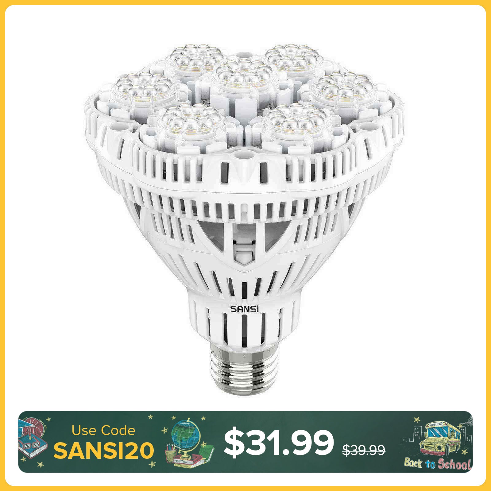 BR30 36W LED Grow Light Bulb