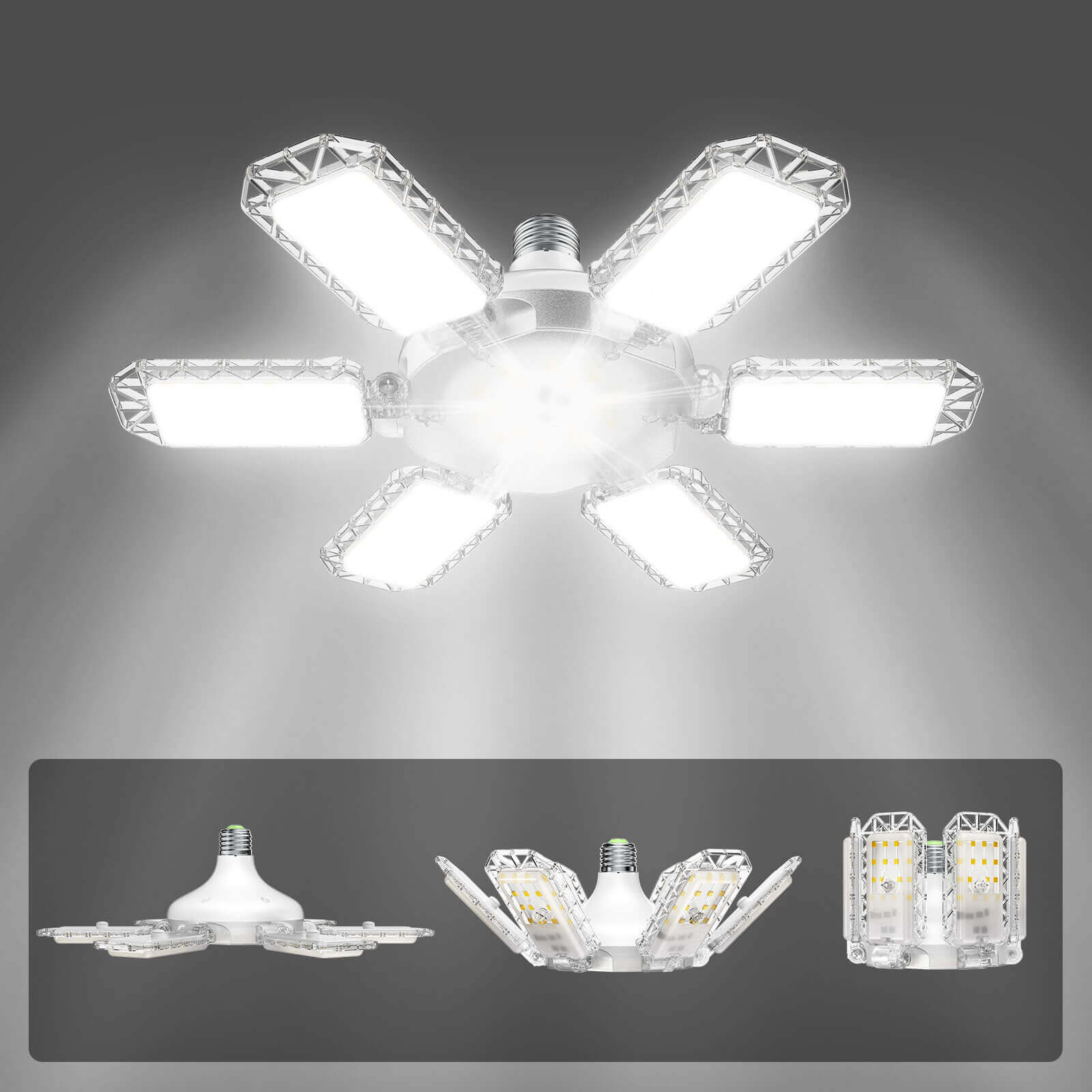 60W Panel Garage Light is adjustable