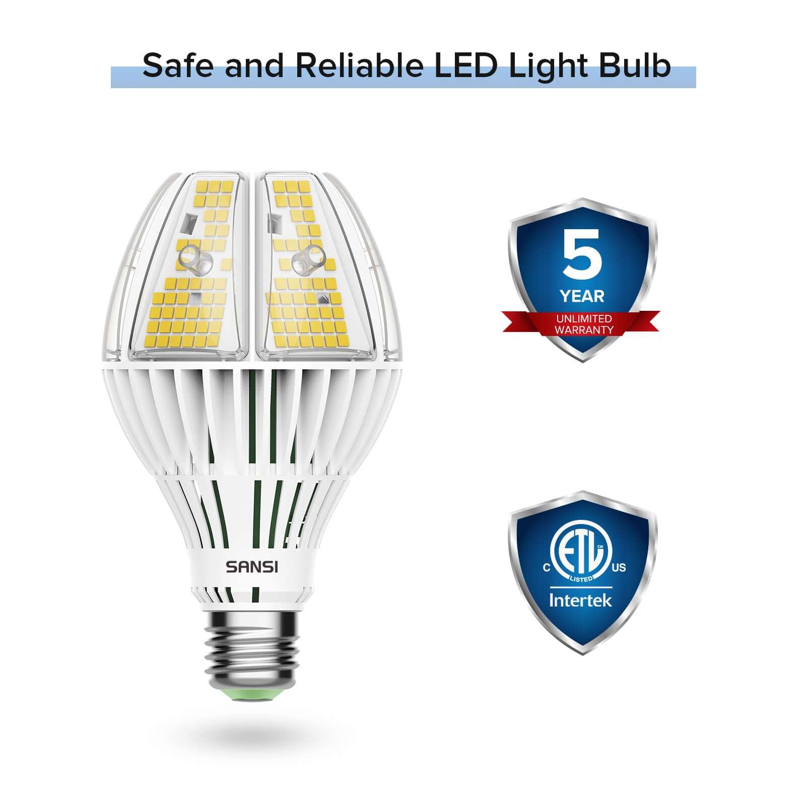 A21 60W LED 5000K Light Bulb (US ONLY) has ETL certification,provide 5-years warranty.