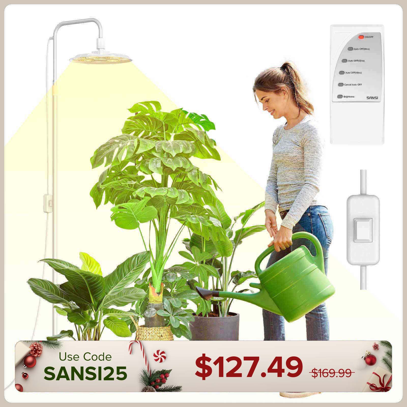 SANSI 100W Tall Standing Grow Light With Remote Control (US ONLY)