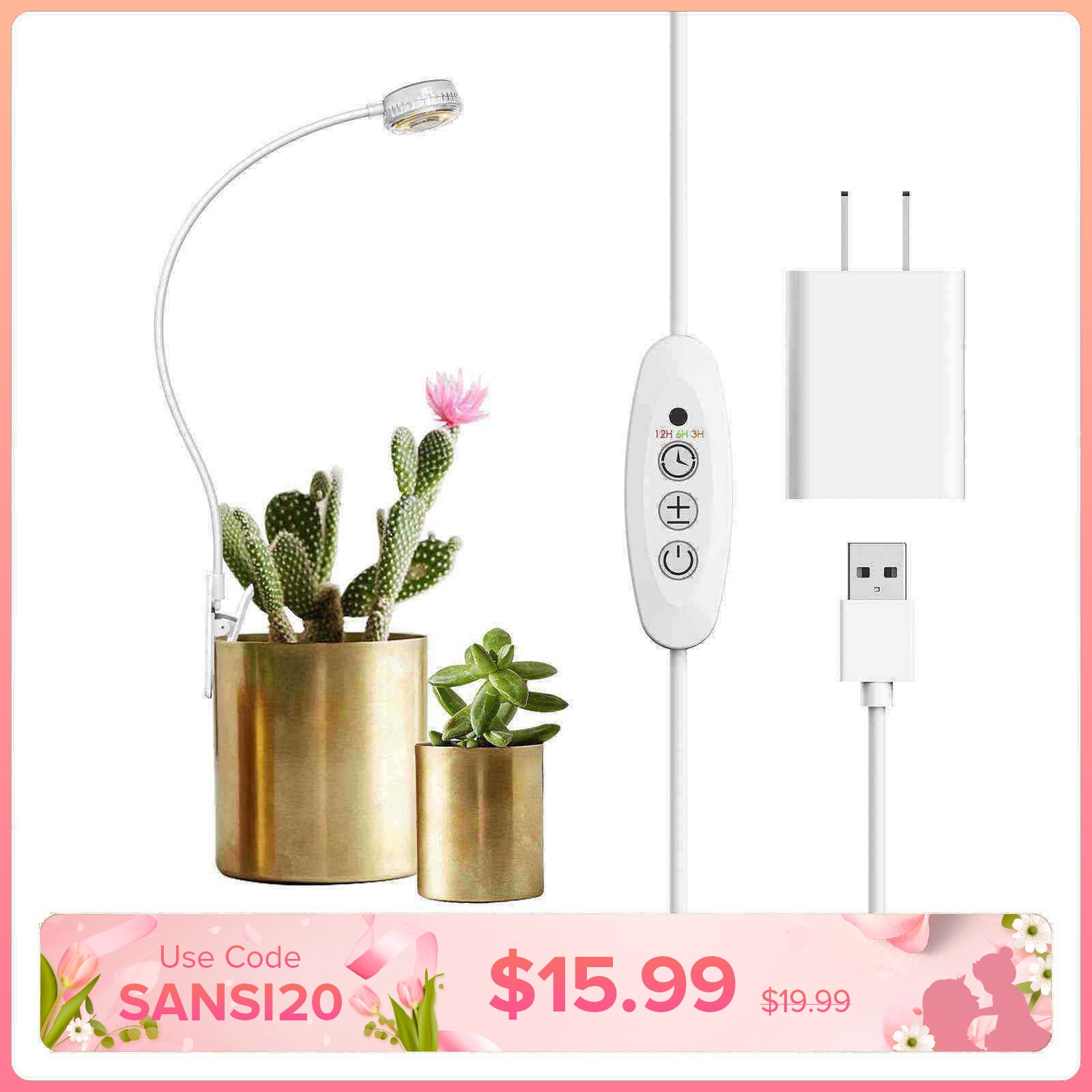 5W Pot Clip LED Grow Light