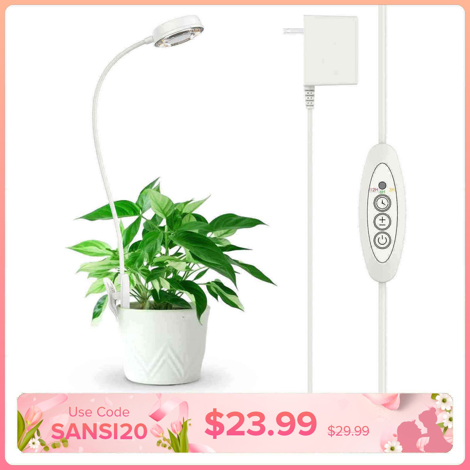 10W Pot Clip Led Grow Light