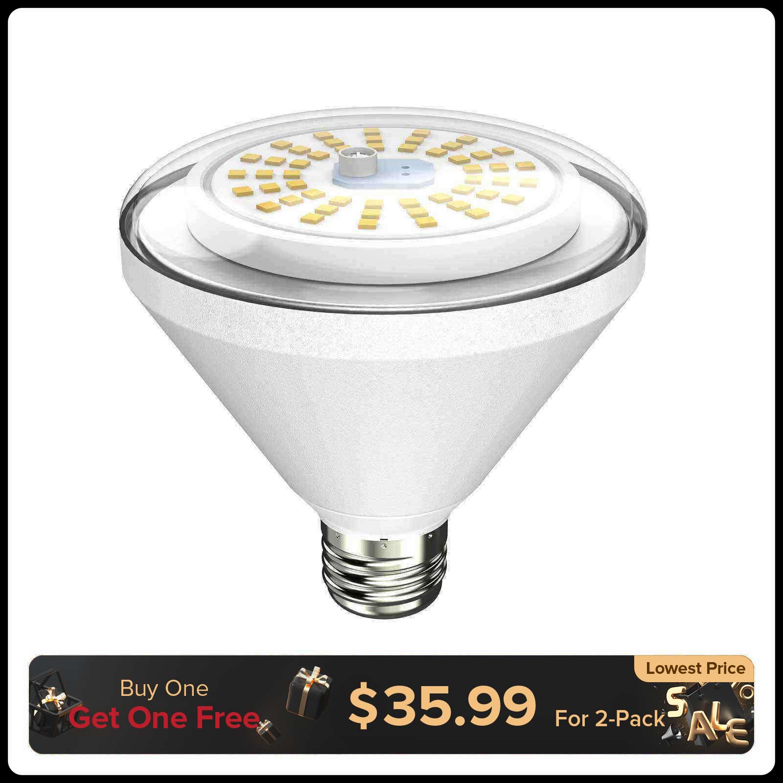 BR30 24W Waterproof LED Grow Bulb