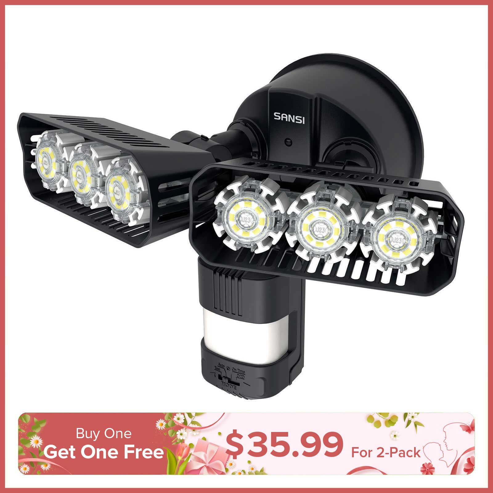 27-W-LED-Sicherheitsleuchte (Dämmerung bis Morgengrauen und Bewegungssensor)