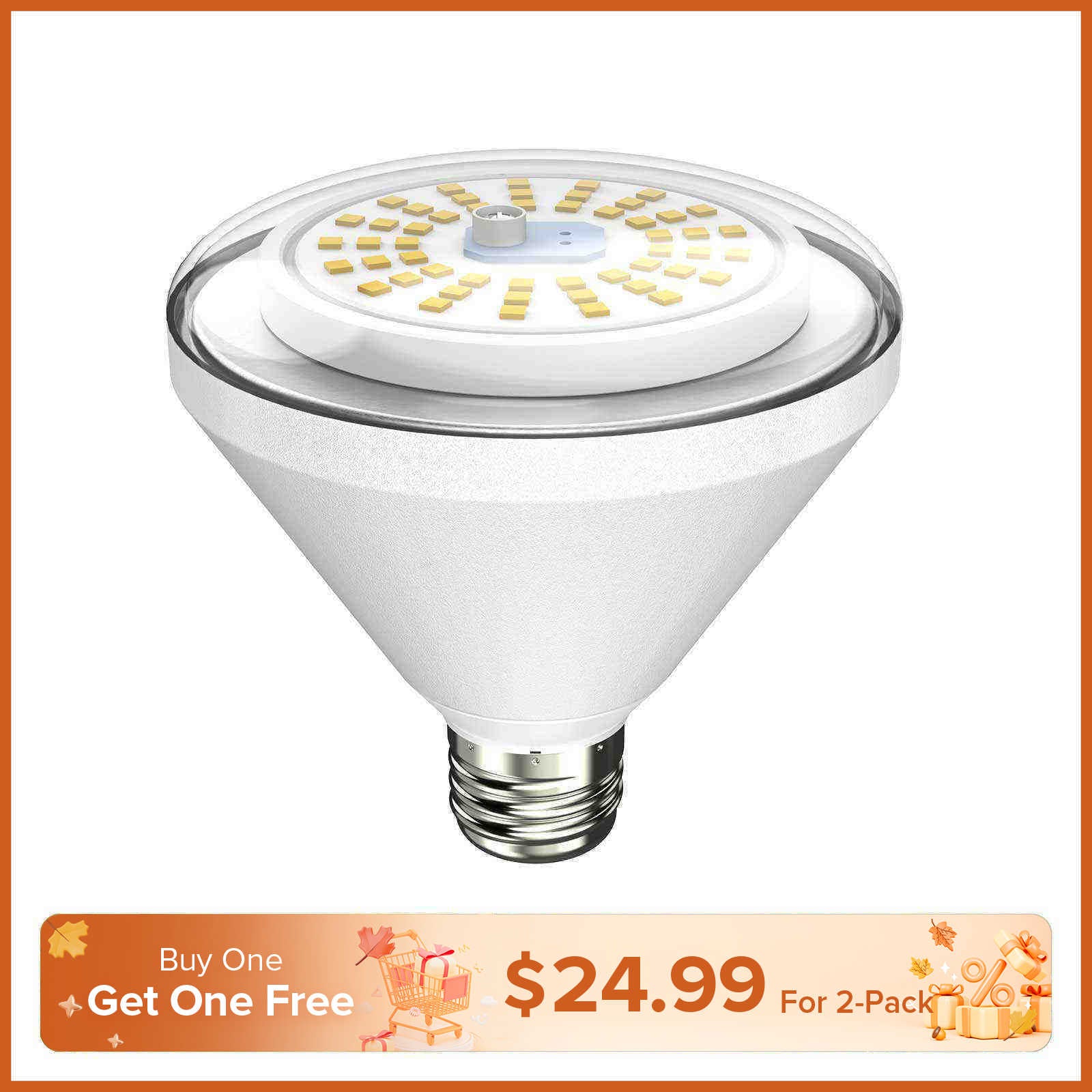 BR30 24W Waterproof LED Grow Bulb