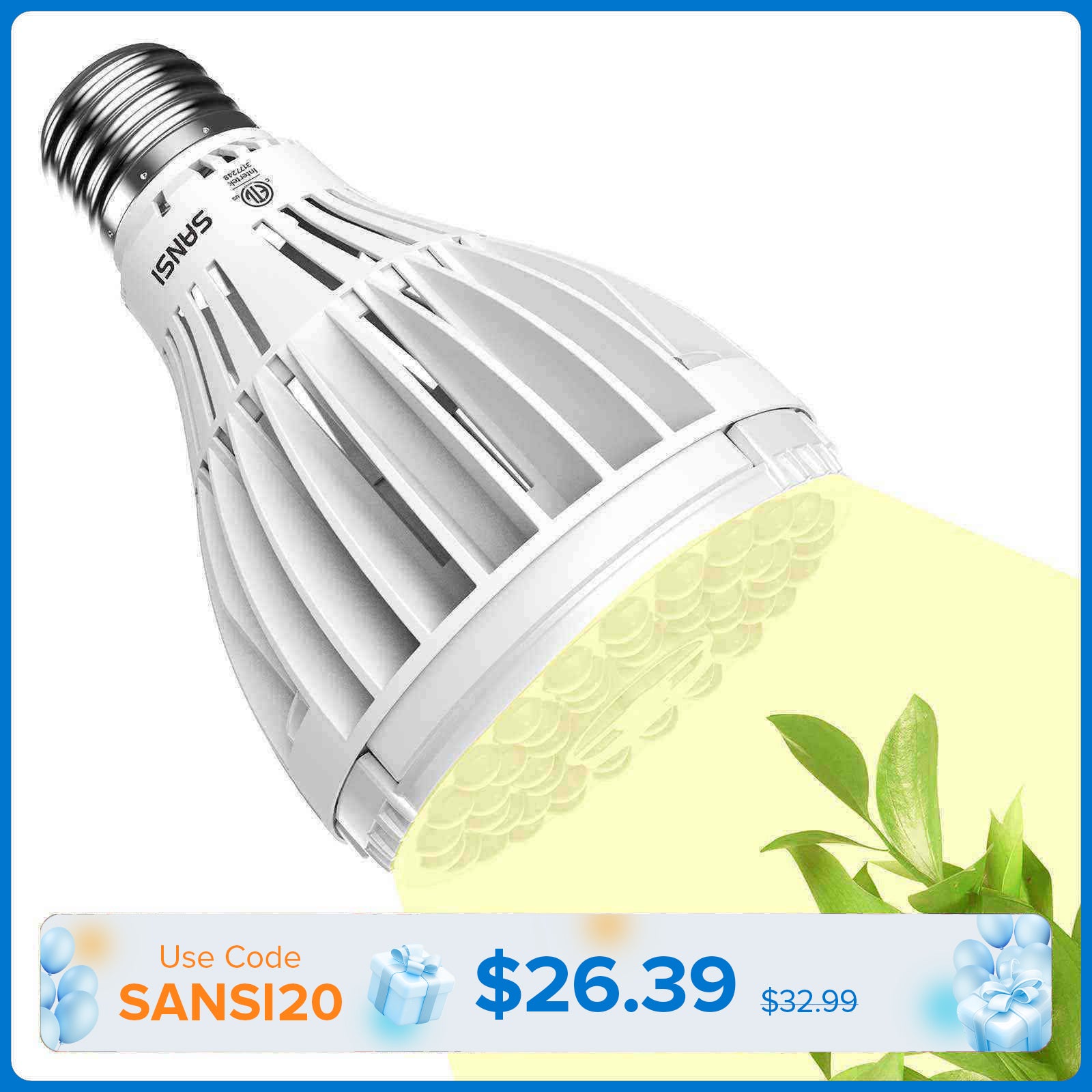 PAR25 32W LED Grow Light Bulb (US/CA ONLY)