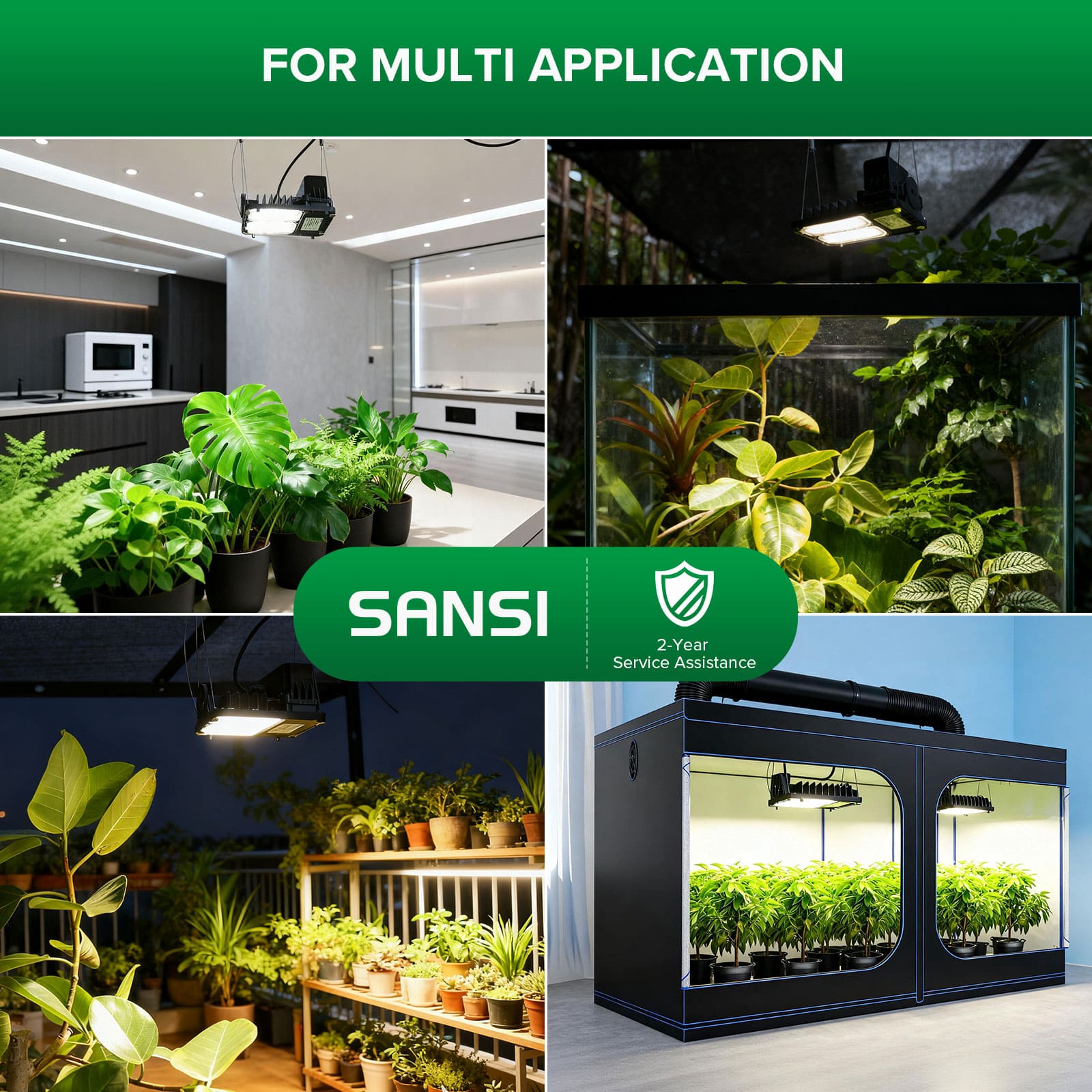 SANSI 70W LED-Panel-Pflanzenlampe | Fernbedienung