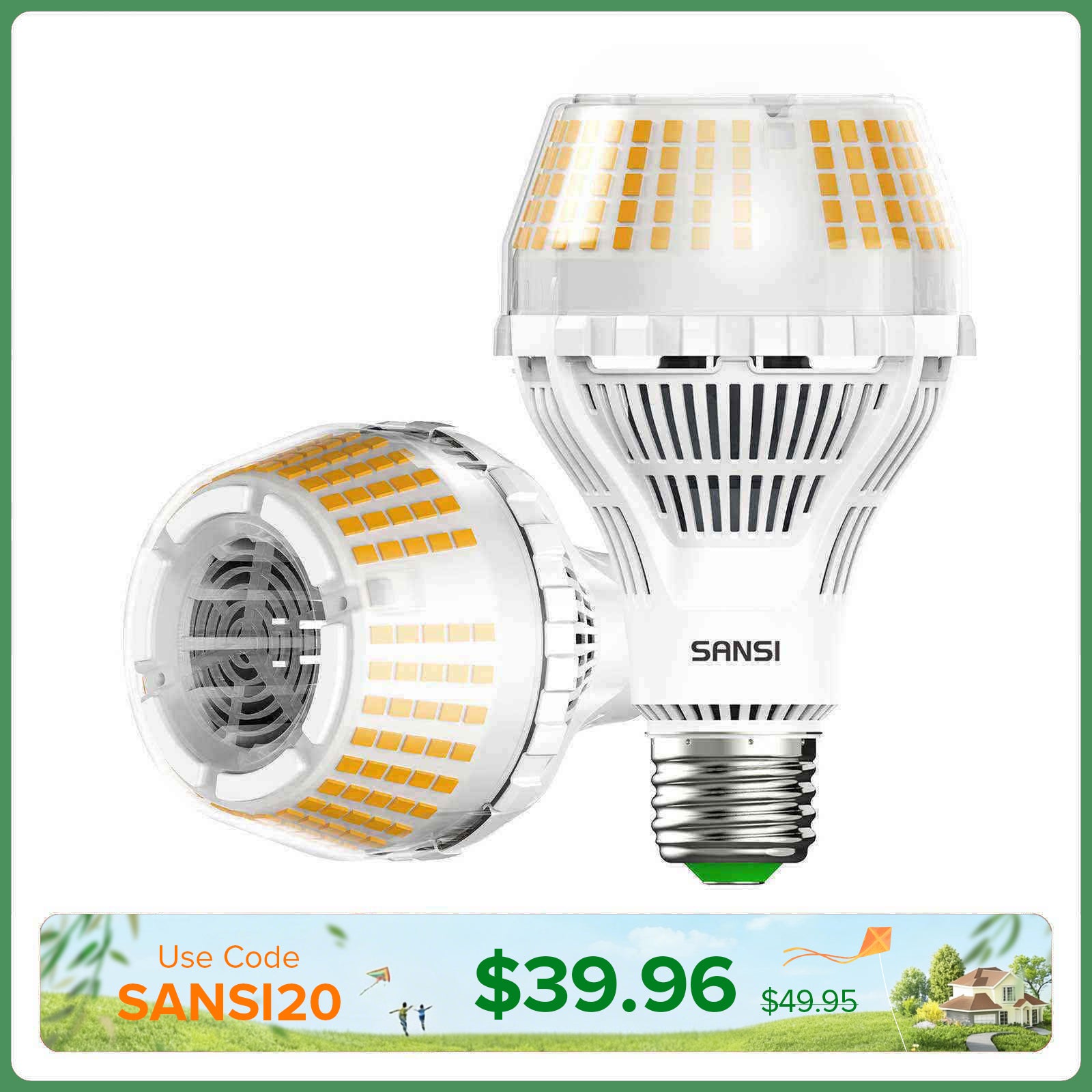 SANSI Dimmable A21 27W LED 3000K/5000K Light Bulb (US/CA ONLY)