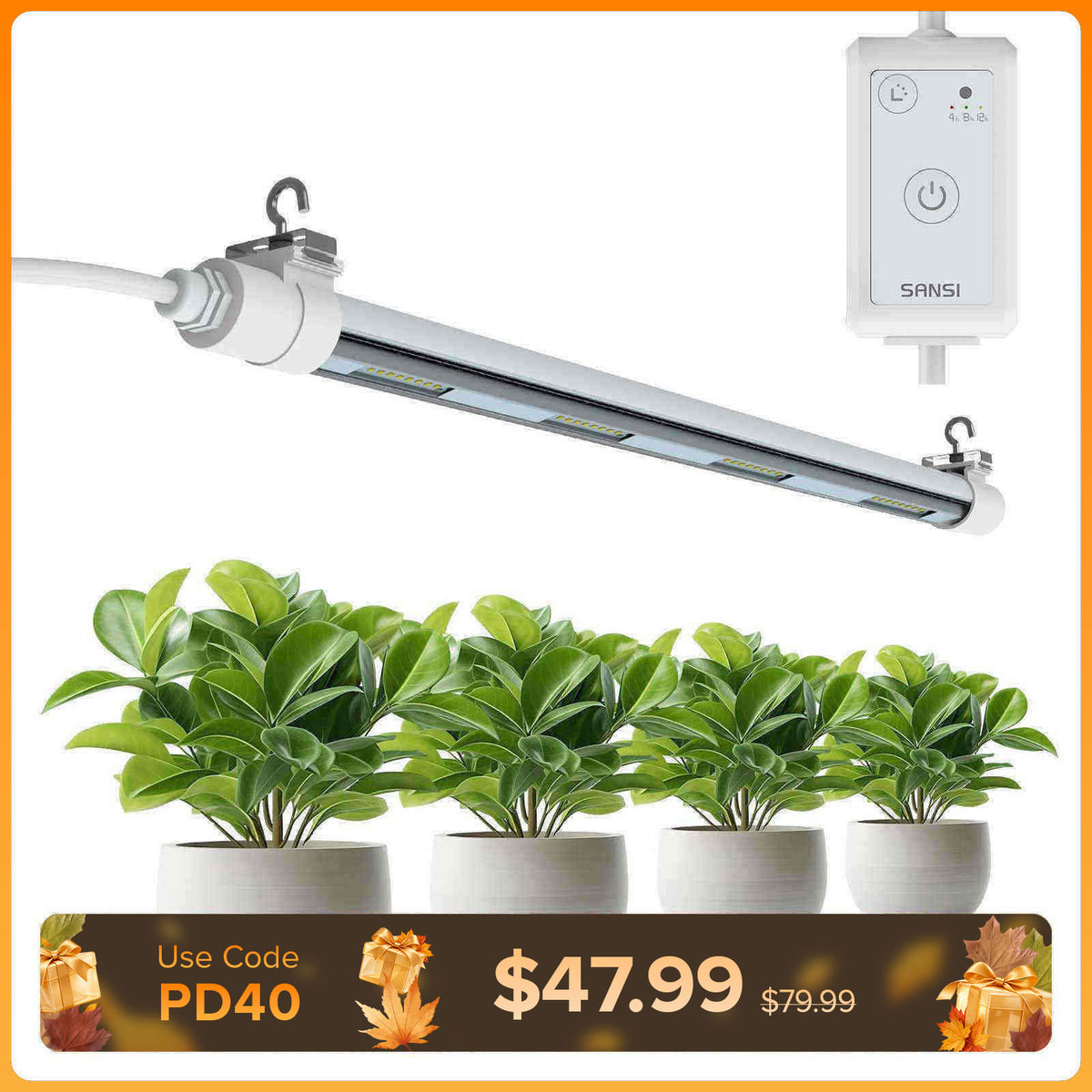 SANSI T8 25W LED-Pflanzenlampe