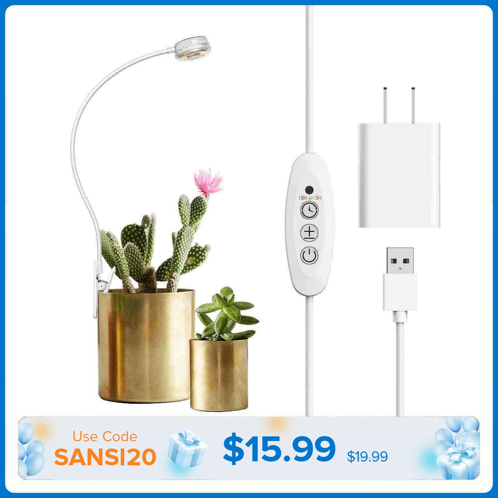 5W Pot Clip LED Grow Light