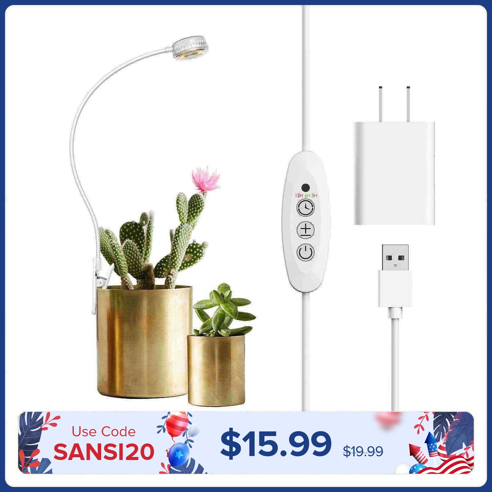 5W Pot Clip LED Grow Light