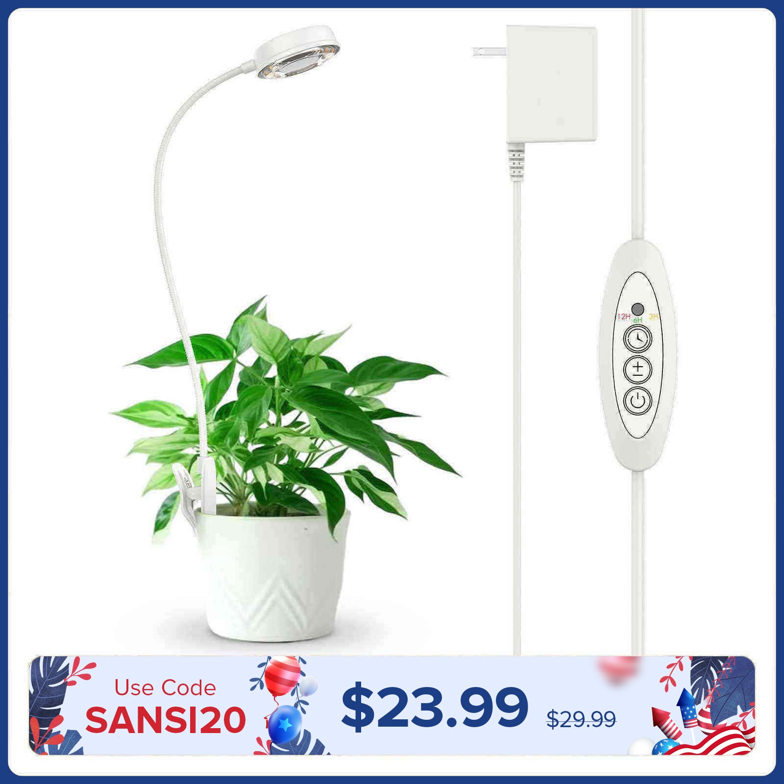 10W Pot Clip Led Grow Light