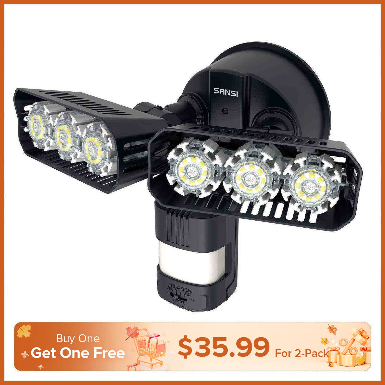27W LED Security Light (Dusk to Dawn & Motion Sensor)