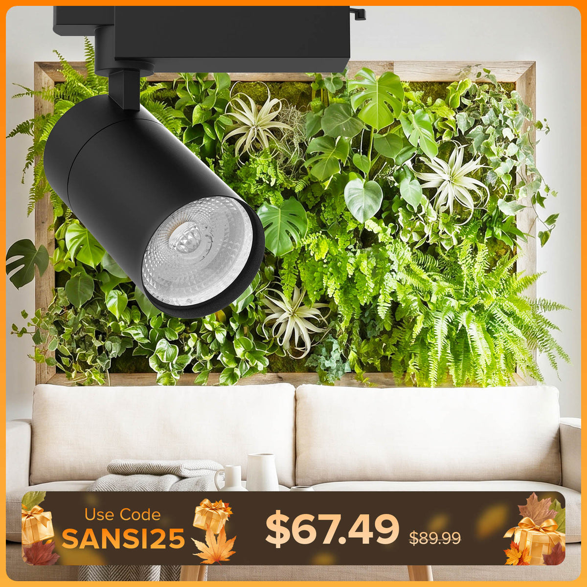 SANSI 3x30W LED Track Grow Light with Remote Control(US ONLY)