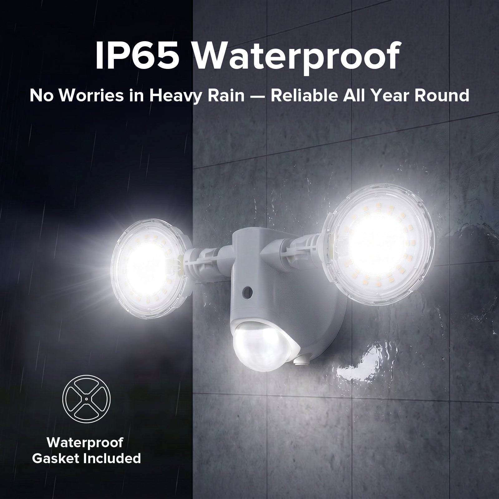 45 W LED-Sicherheitsleuchte (Dämmerung bis Morgengrauen & Bewegungssensor) NUR EU/UK