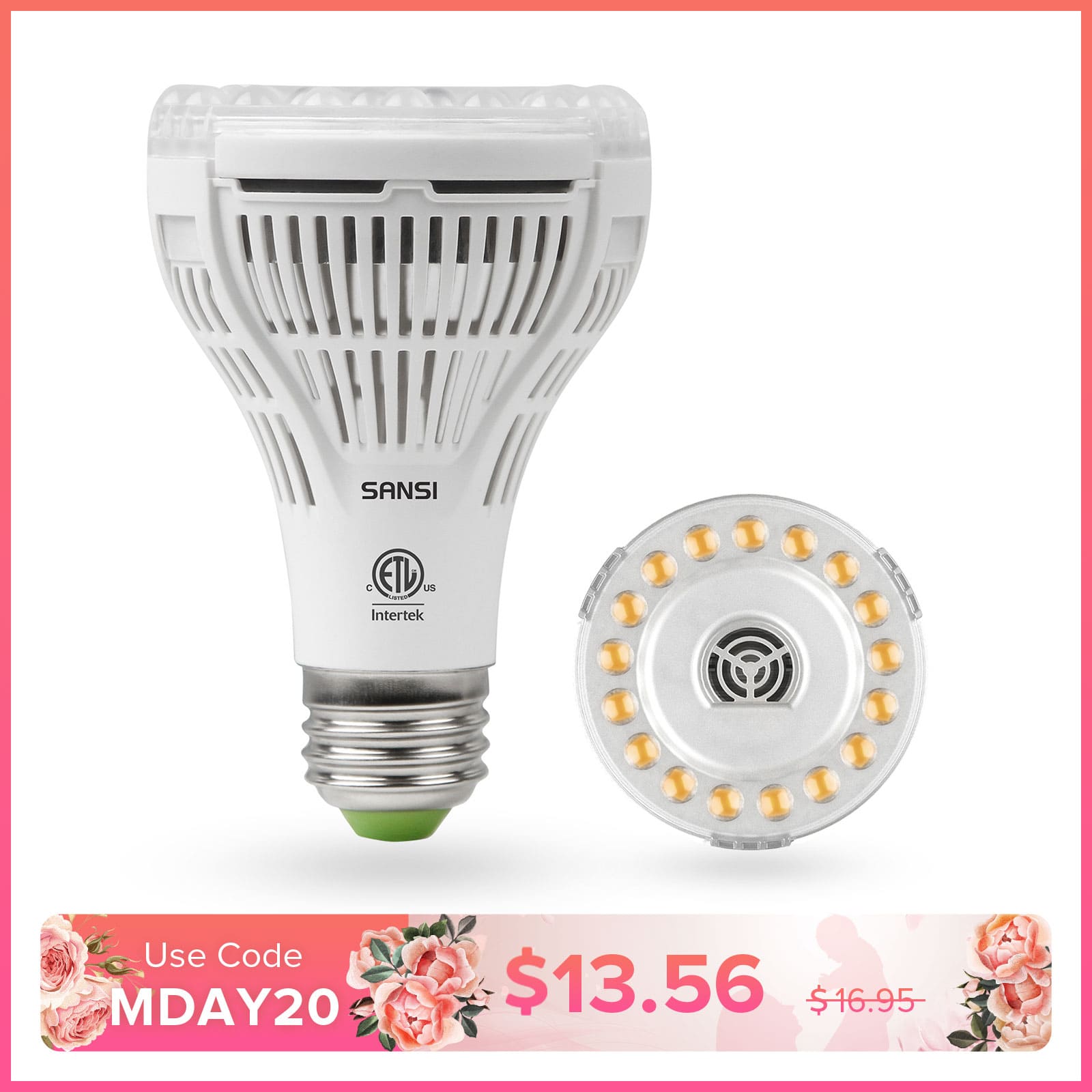 PAR25 15W LED Grow Light Bulb