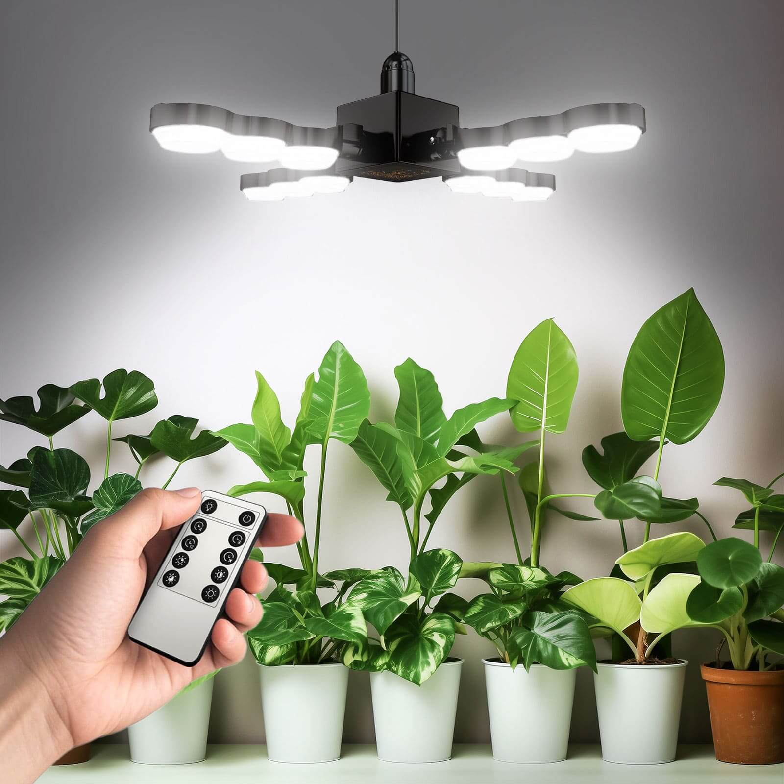 SANSI 80W LED-Pflanzenlampe mit faltbaren Flügeln und Fernbedienung
