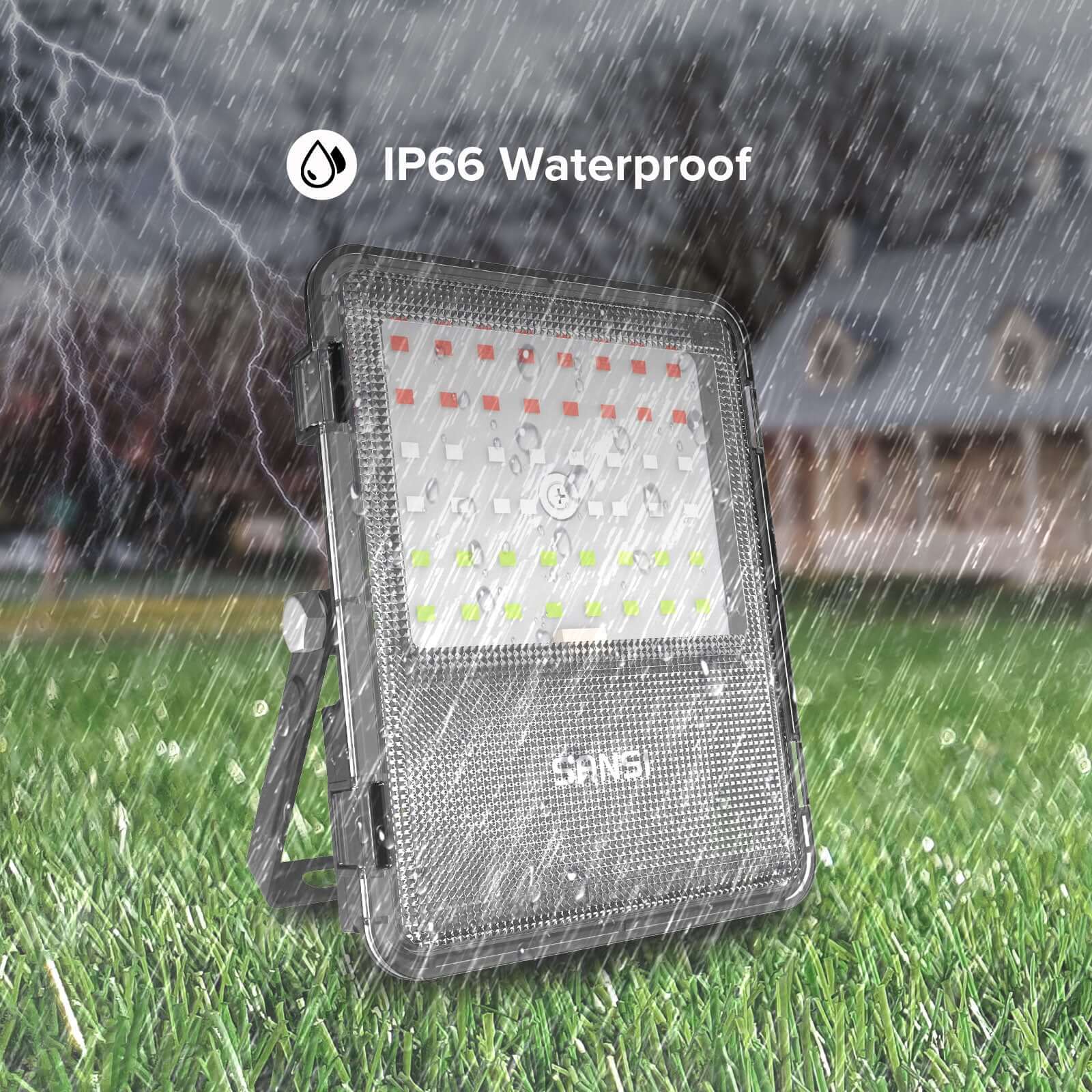 80W RGB Led Flood Light (US ONLY) is IP66 Waterproof.
