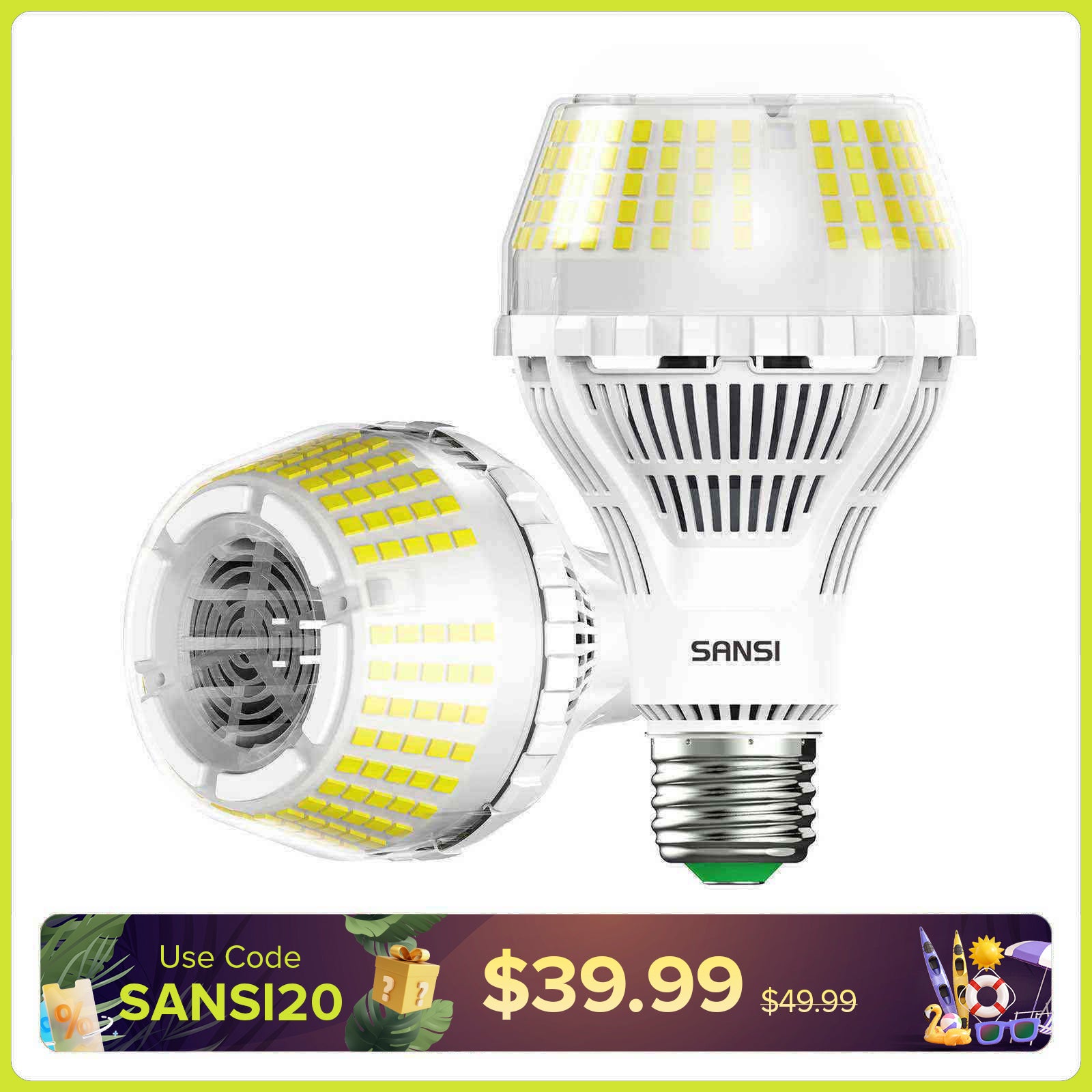 SANSI Dimmbare A21 27W LED-Glühbirne 3000K/5000K (NUR USA/Kanada)