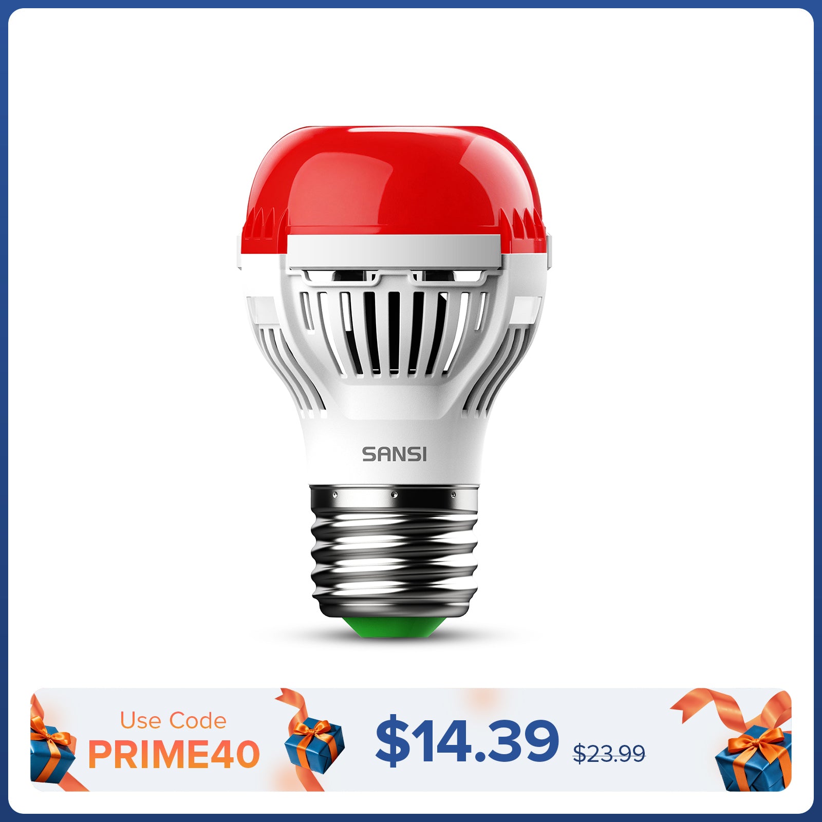 SANSI A15 6W 670nm Red Light Bulb for Sleep Therapy(US/CA ONLY)