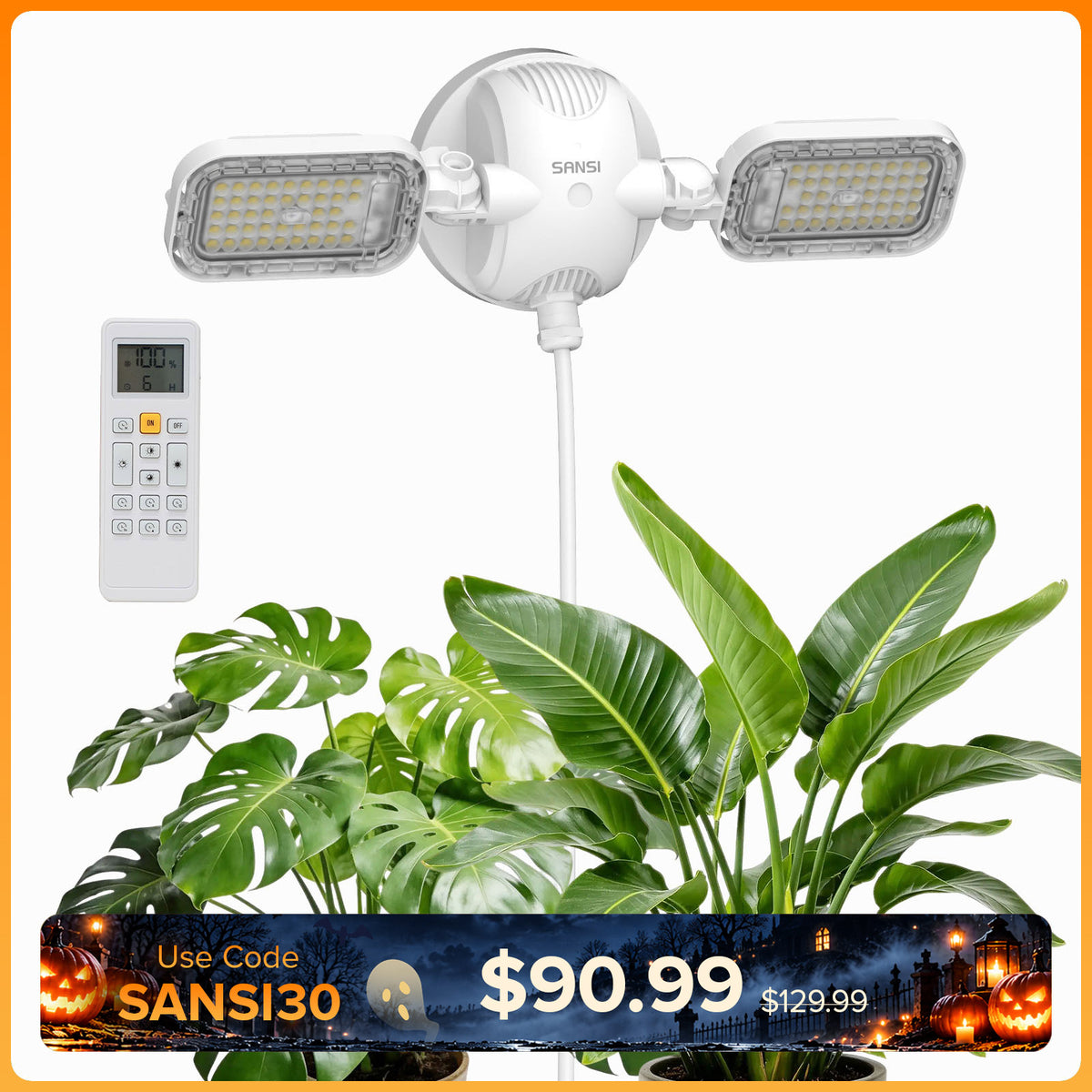 SANSI 60W LED Wall Mounted Grow Light with Remote Control (US ONLY)