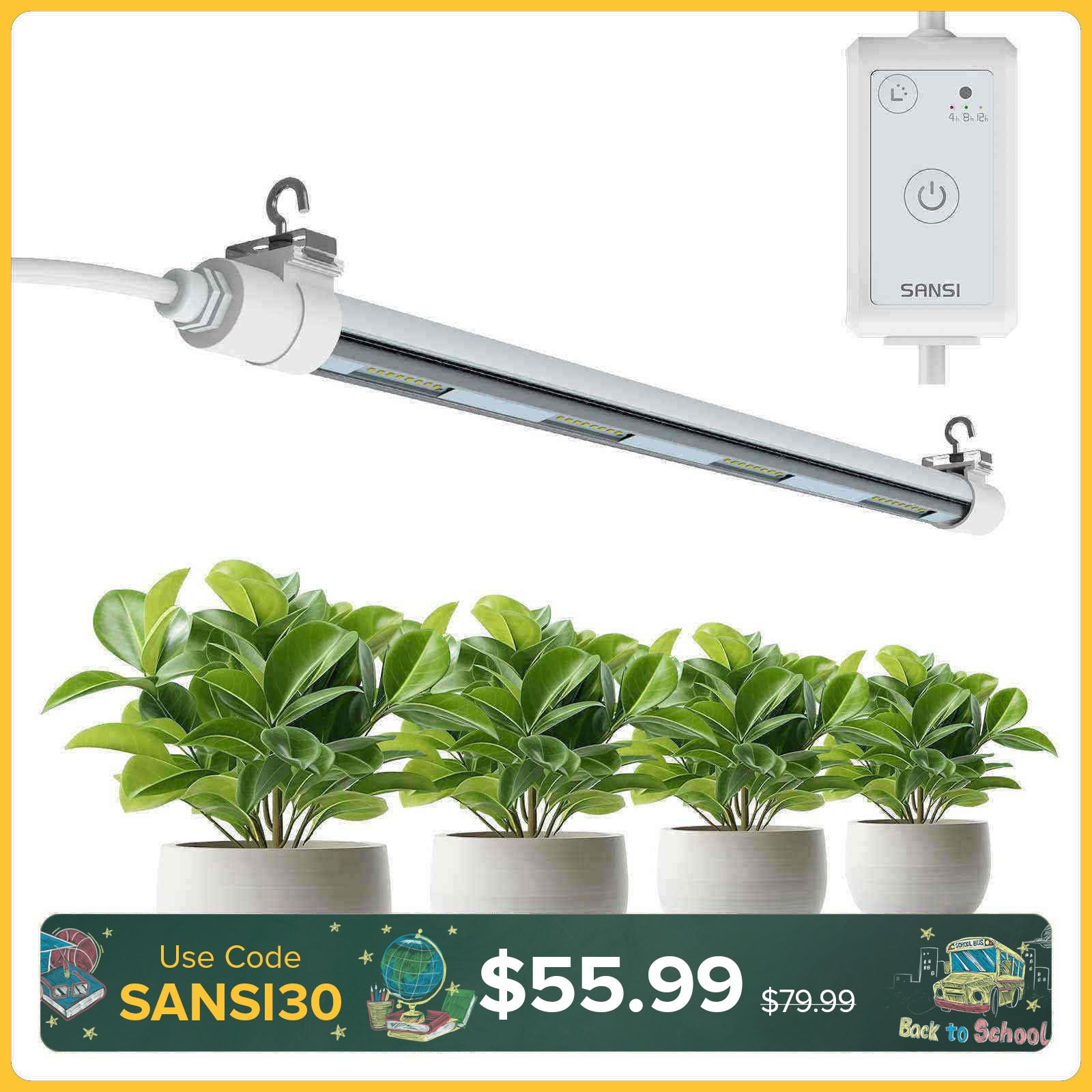 SANSI T8 25W LED Grow Light