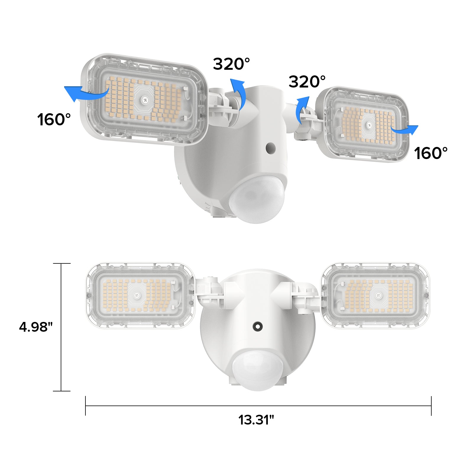 45 W LED-Sicherheitsleuchte (Dämmerung bis Morgengrauen & Bewegungssensor) NUR EU/UK