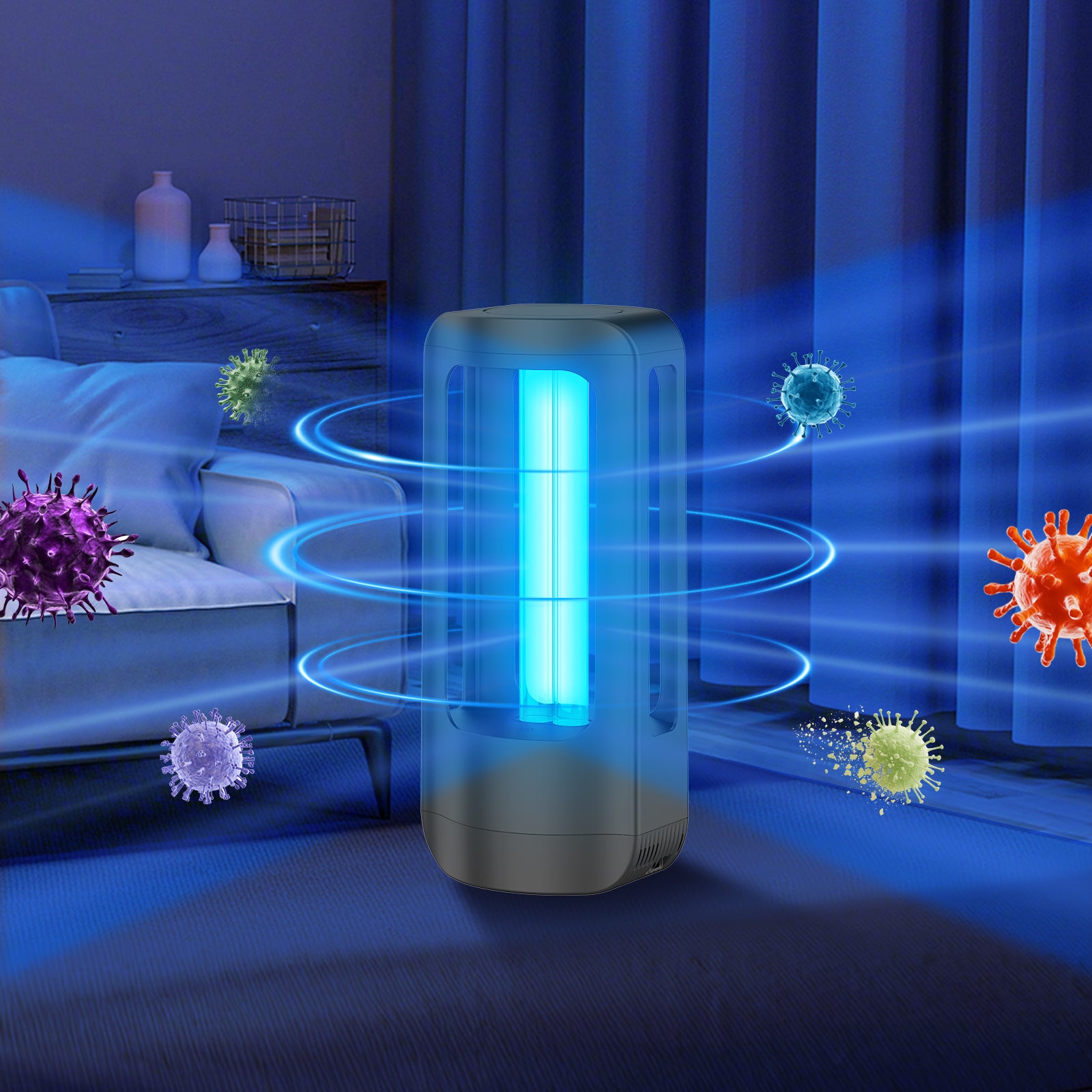 SANSI 18W Cordless UV Light Sanitizer with Remote Control (US ONLY)