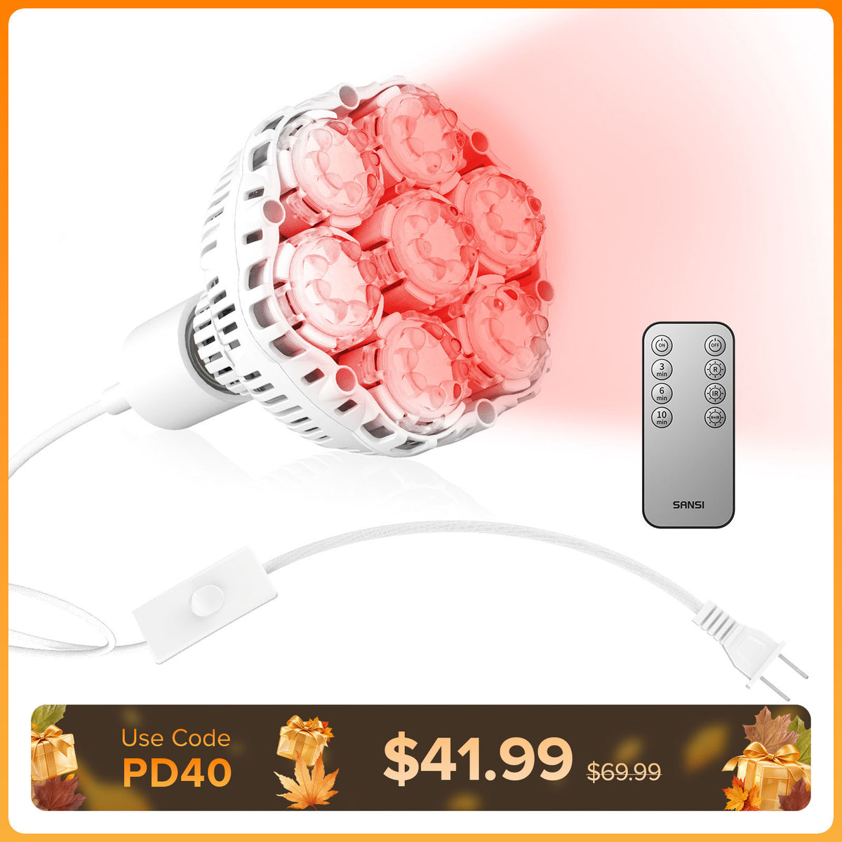 SANSI 32W Red Light Therapy for Body Face(US/CA ONLY)