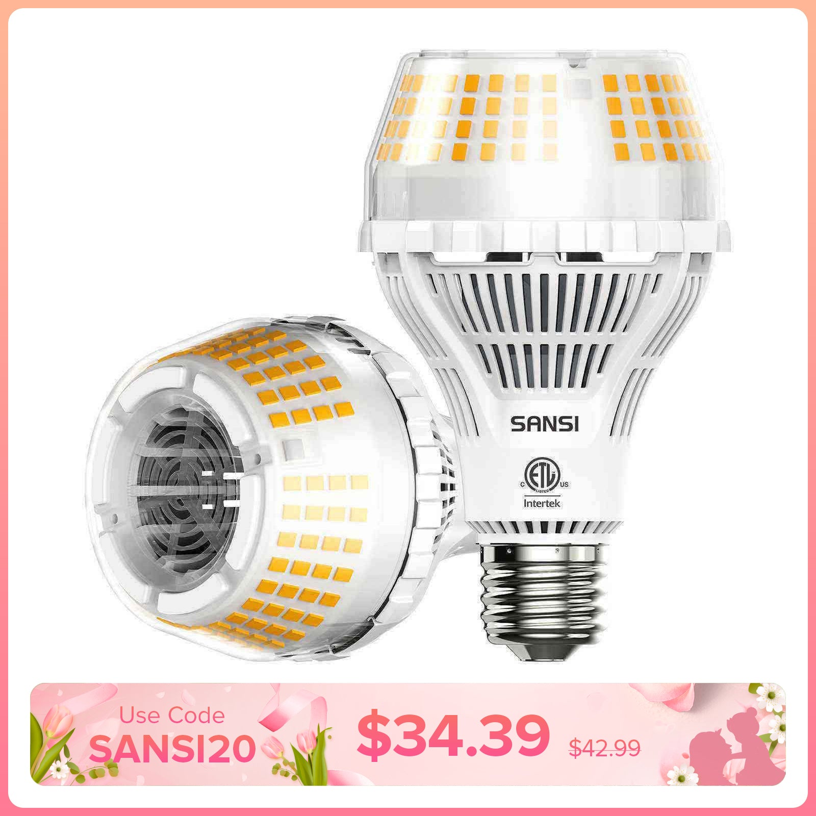 Upgraded A21 22W LED 3000K/5000K Light Bulb(US/CA ONLY)