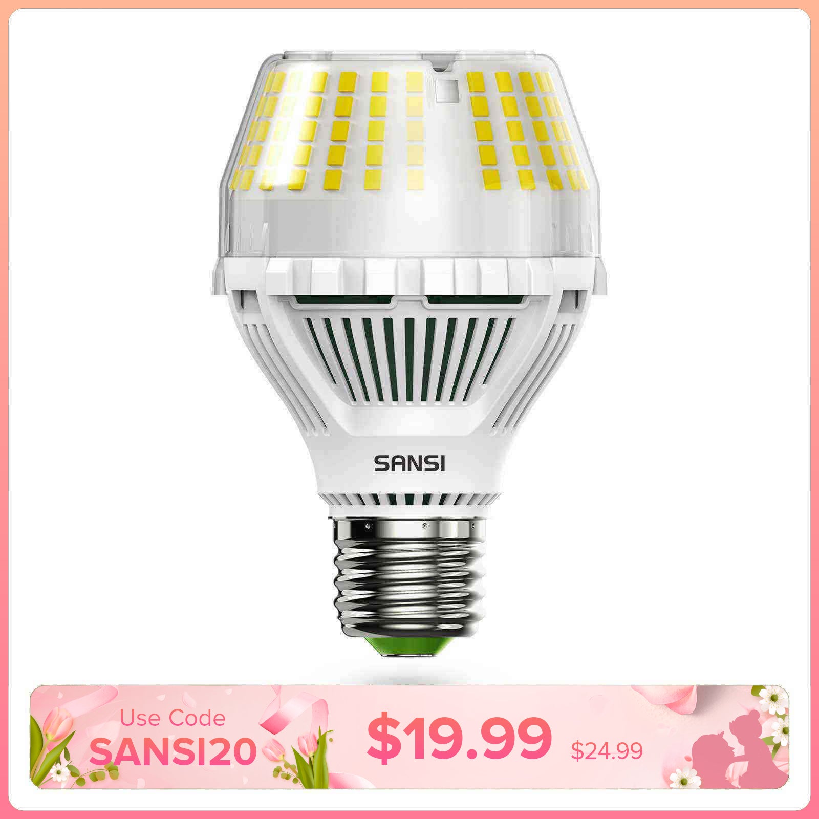 Lampadina LED A19 dimmerabile aggiornata da 17 W 3000 K/5000 K
