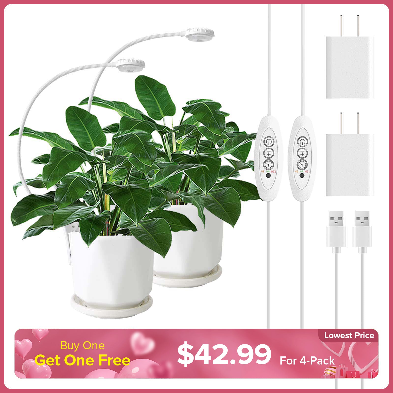 Upgraded 5W Pot Clip LED Grow Light (US ONLY)