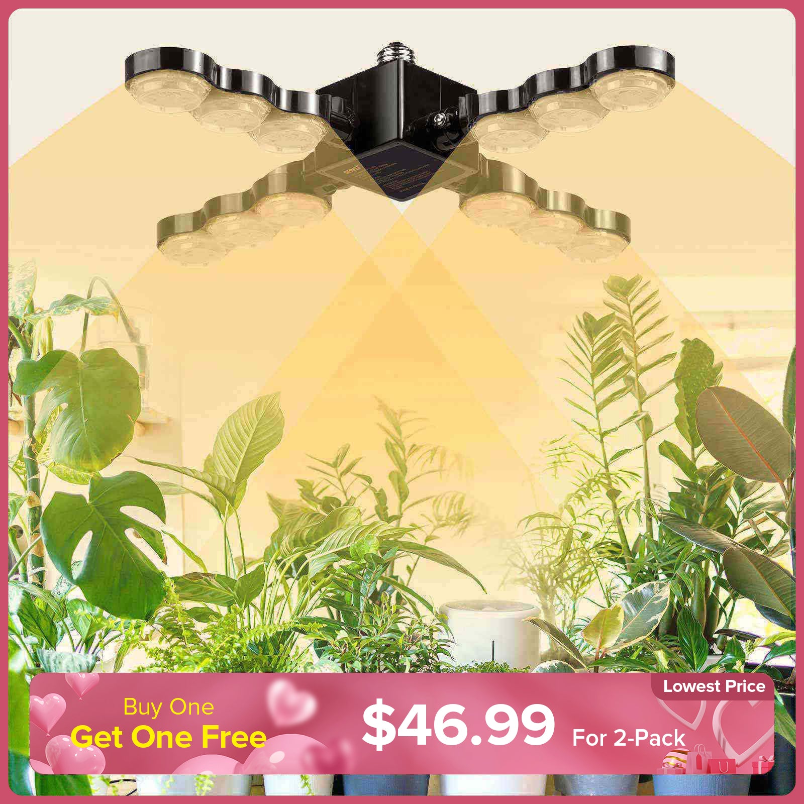 60W LED Grow Light (Folding Wings)(EU/UK ONLY)