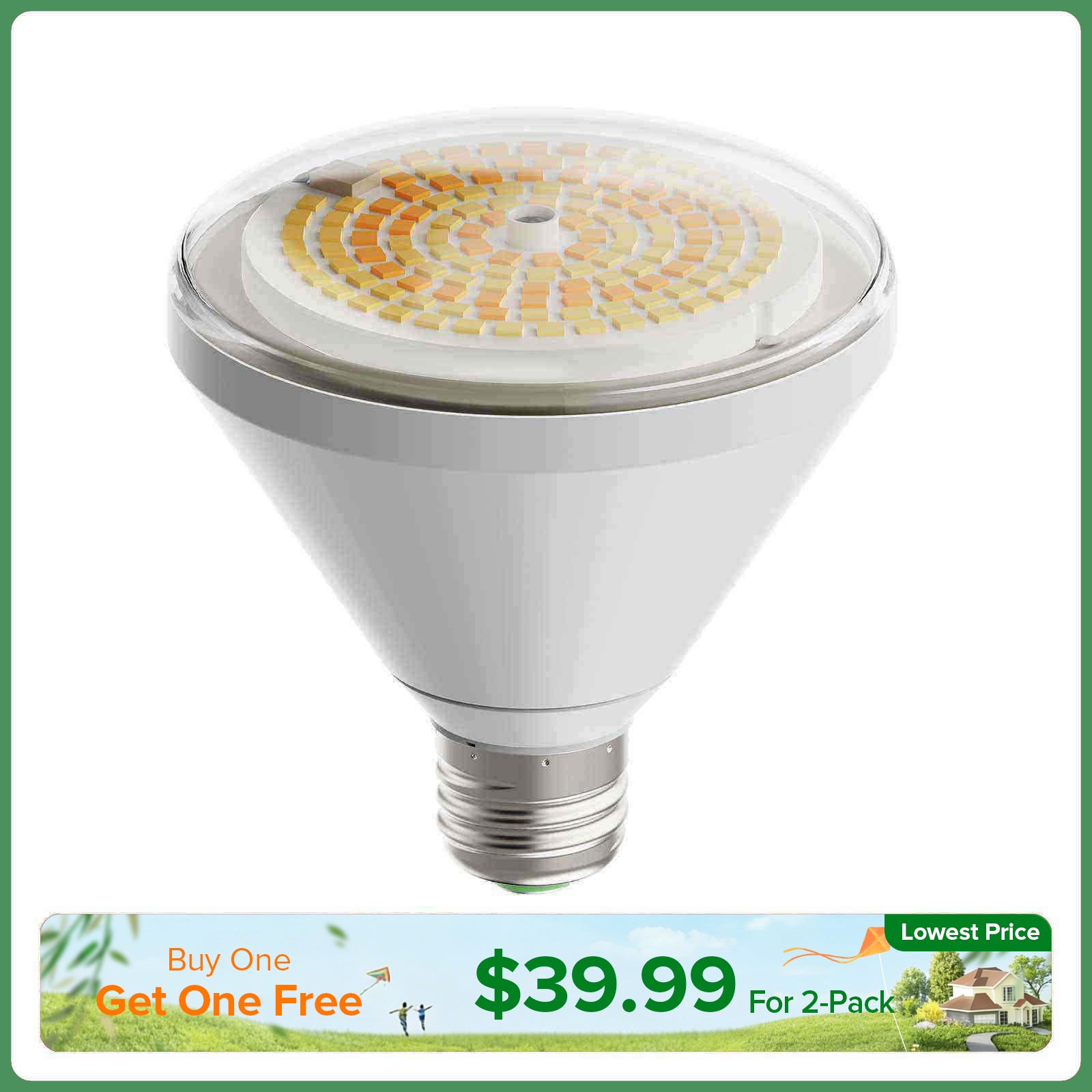 BR30 24W Waterproof LED Grow Bulb