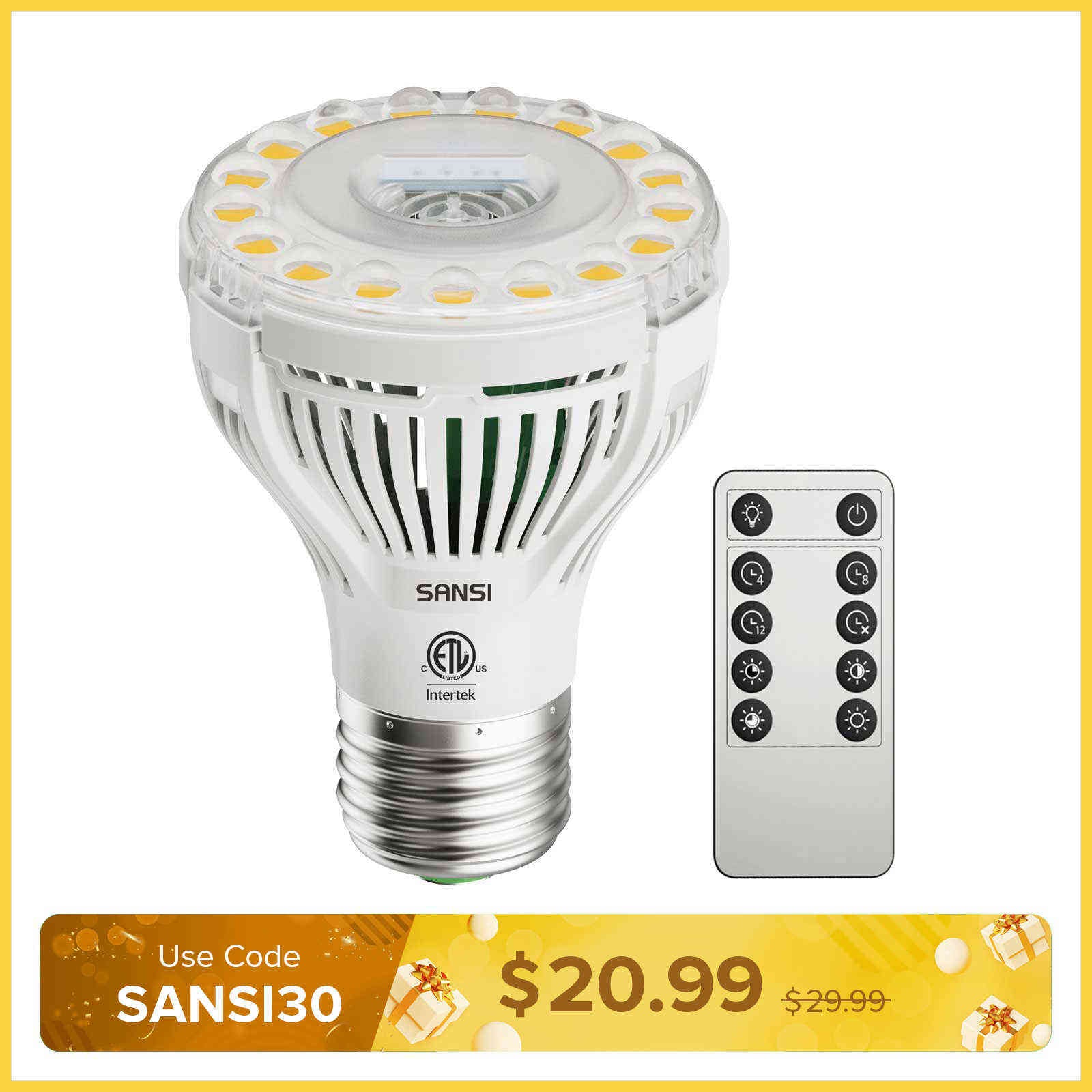 PAR20 5W LED Grow Light Bulb With Remote Control (US/CA ONLY)