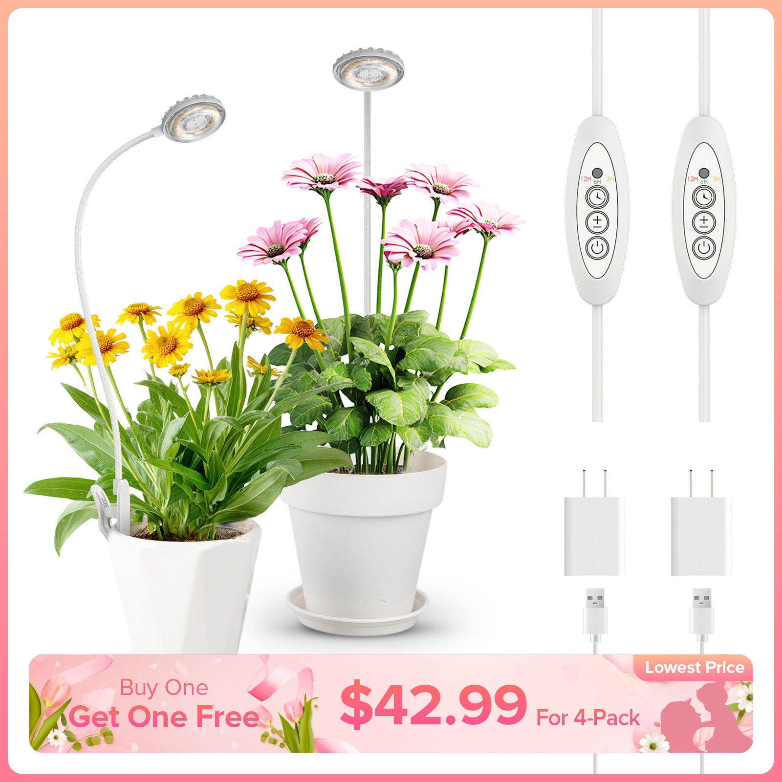 Upgraded 5W Pot Clip LED Grow Light (US ONLY)