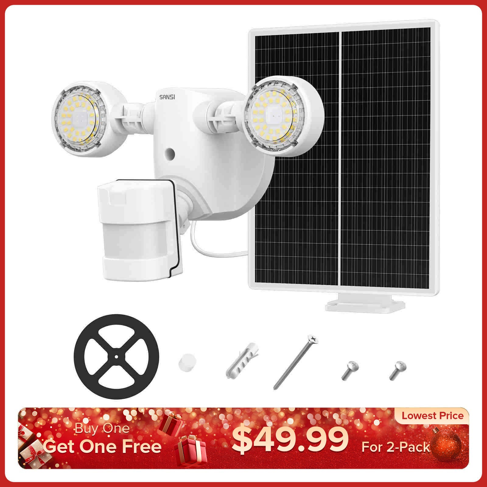 3,5 W Solar-Sicherheitsleuchte für den Außenbereich (Bewegungssensor) (NUR USA)