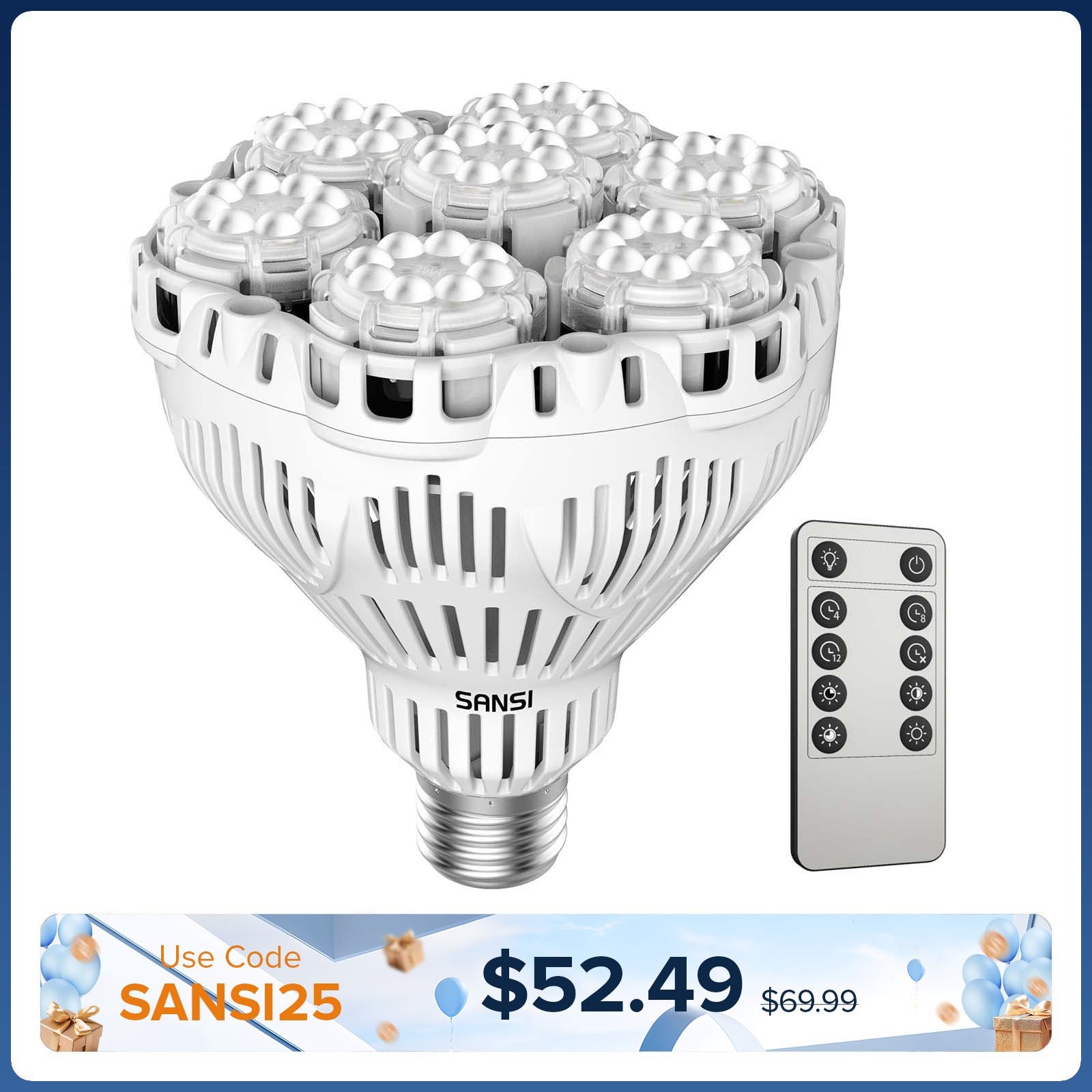 Ampoule de culture LED BR30 40W avec télécommande