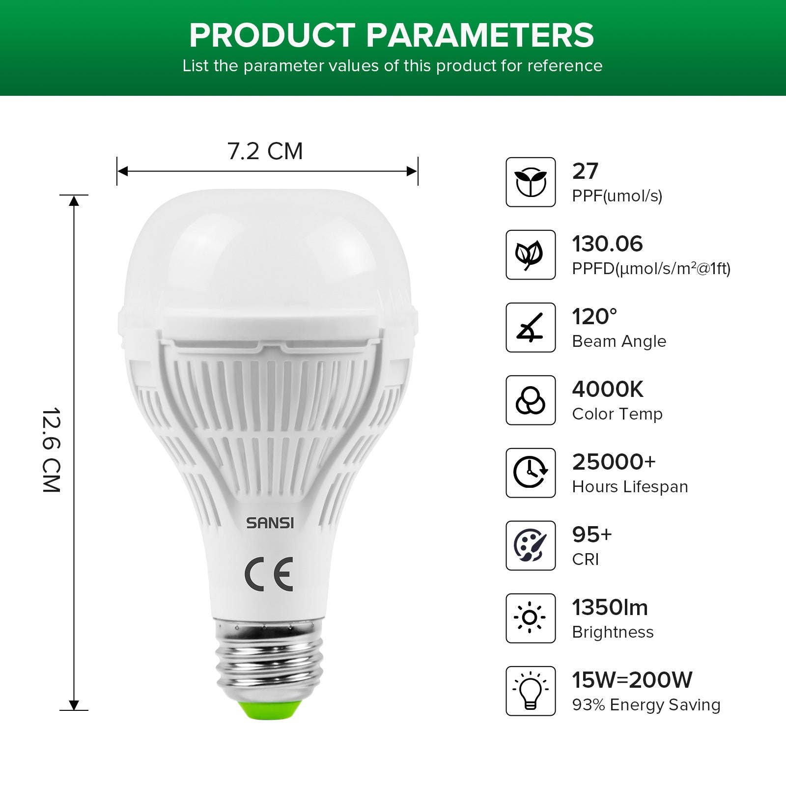 Lampadina LED per la coltivazione A21 da 15 W (SOLO UE/Regno Unito)
