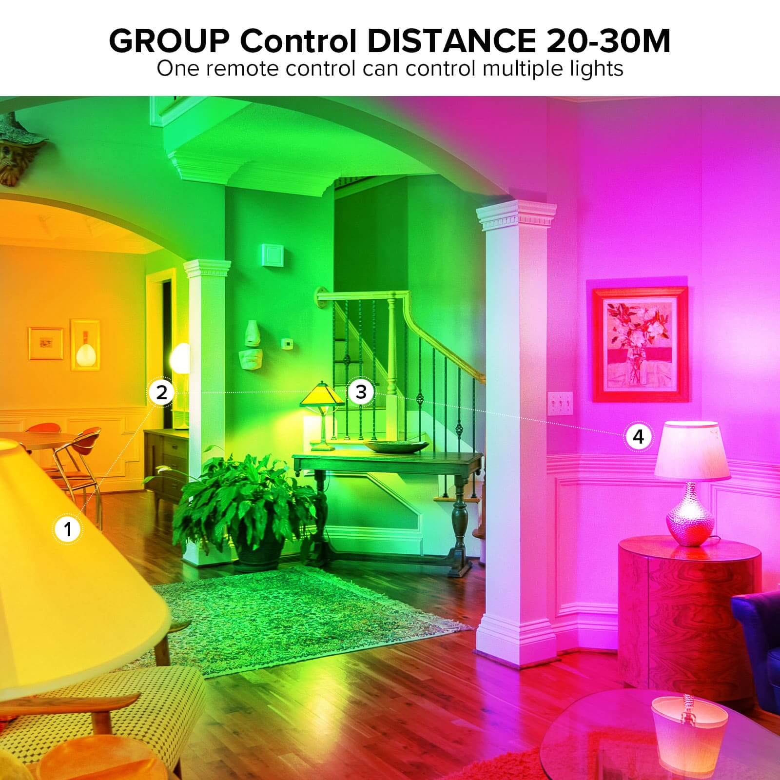 Lampadina LED RGB A21 da 18 W con telecomando (SOLO USA)