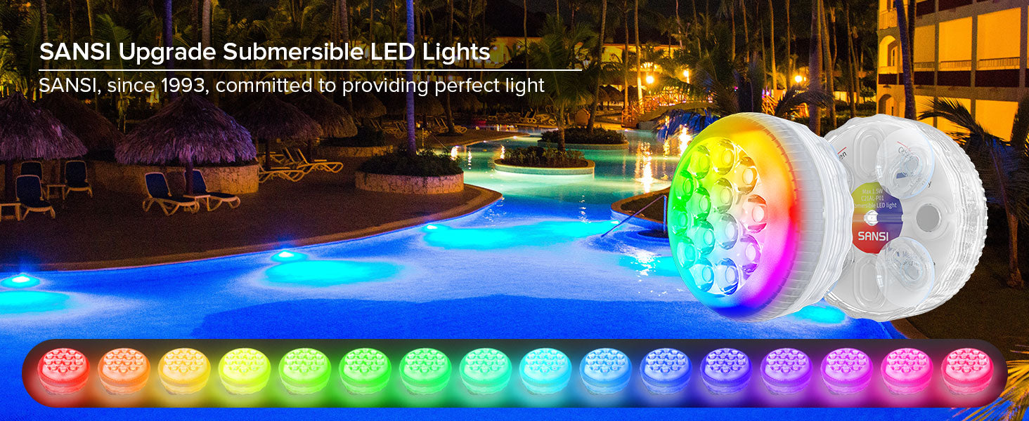 SANSI upgraded pool light for pool decor and halloween decor