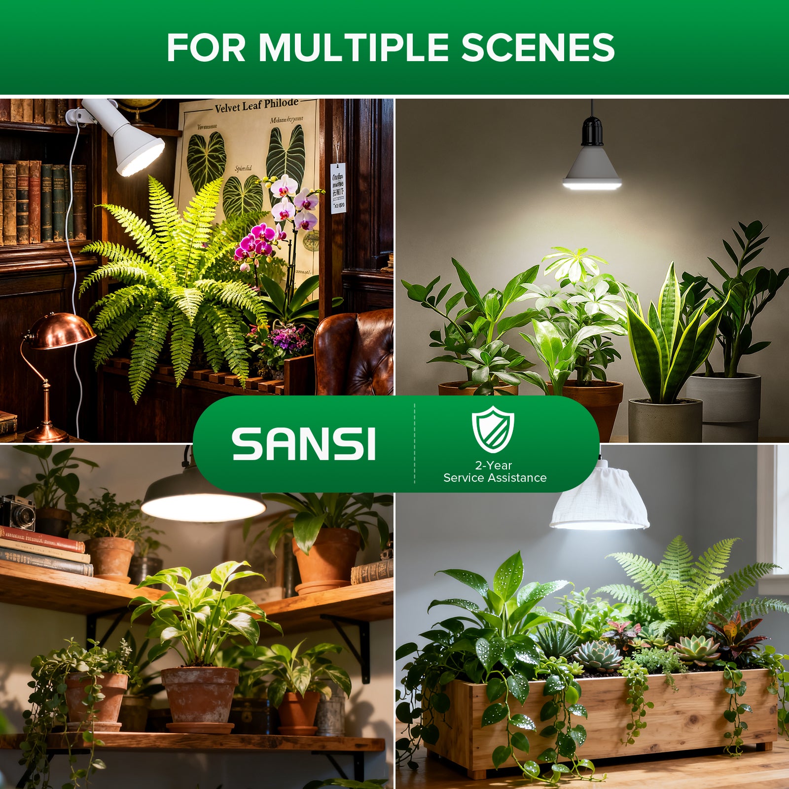 SANSI BR30 24W IP54 Waterproof LED Grow Bulb(EU/UK ONLY)