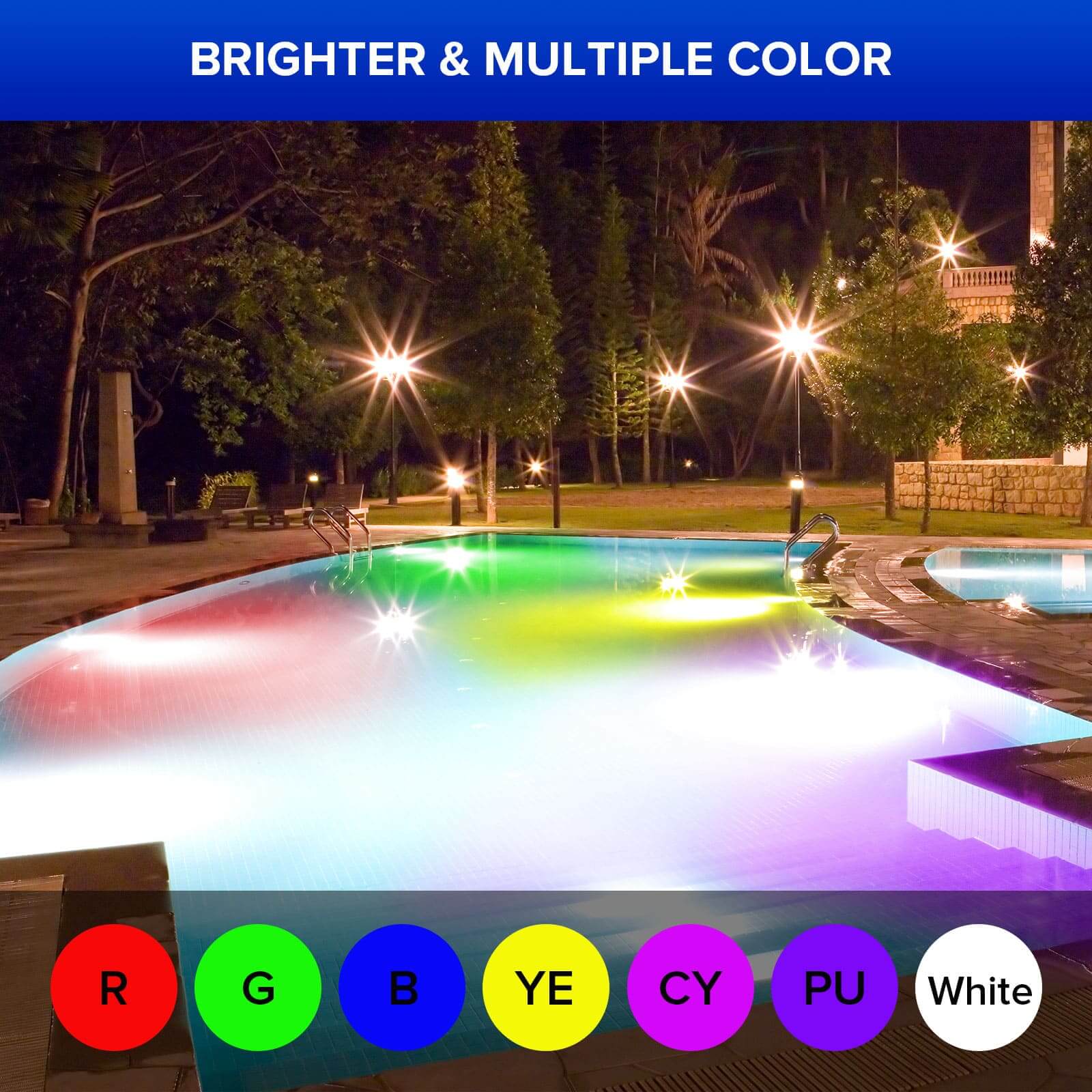 BR30 30 W LED-RGB-Pool-Glühbirne (NUR USA)
