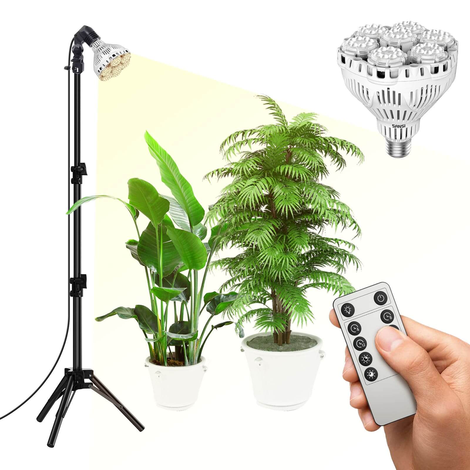 BR30 40W Adjustable Tripod Stand Grow Light with Remote Control