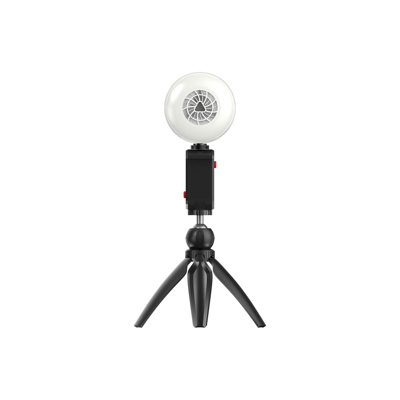 LED Portable Fill Light-Black-Phone Holder Buckle Version.