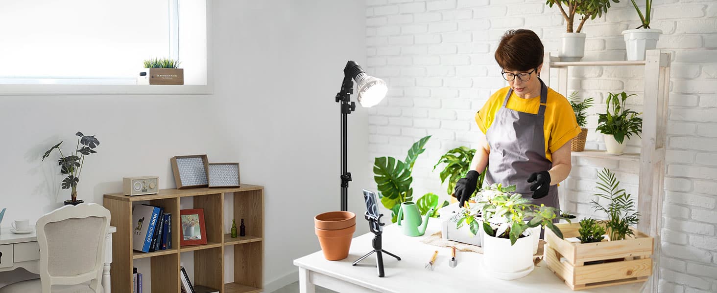 BR30 30W Adjustable Tripod Stand Grow Light with Remote Control